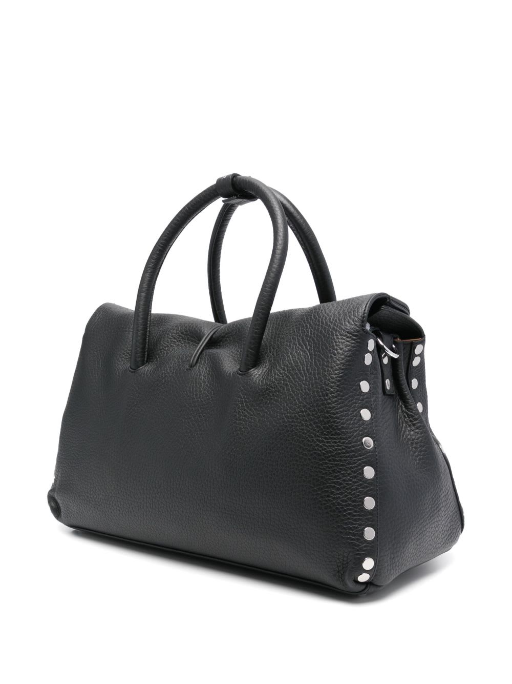Zanellato Structured Leather Handbag With Dual Handles In Black
