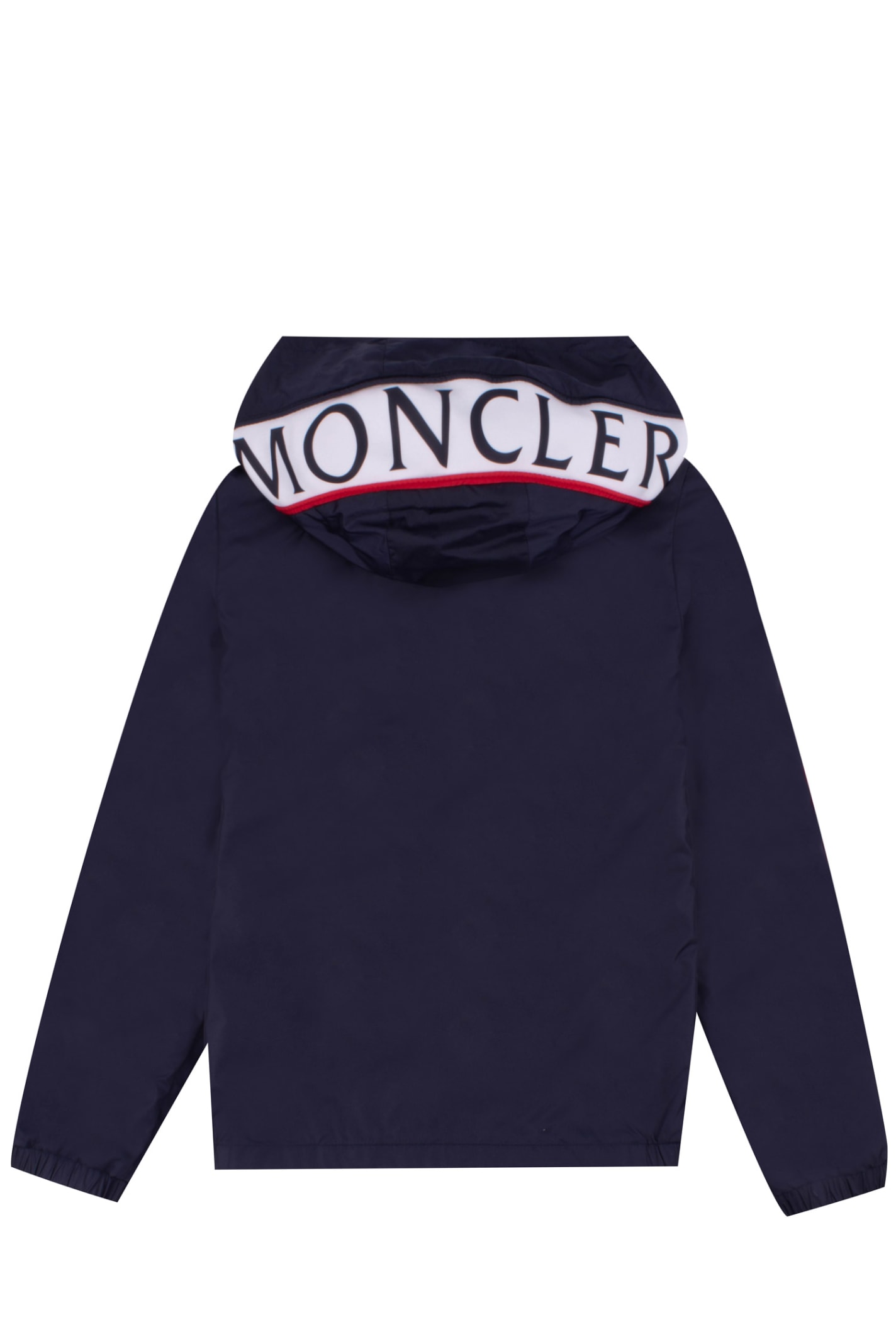 Shop Moncler Nylon Jacket In Blue