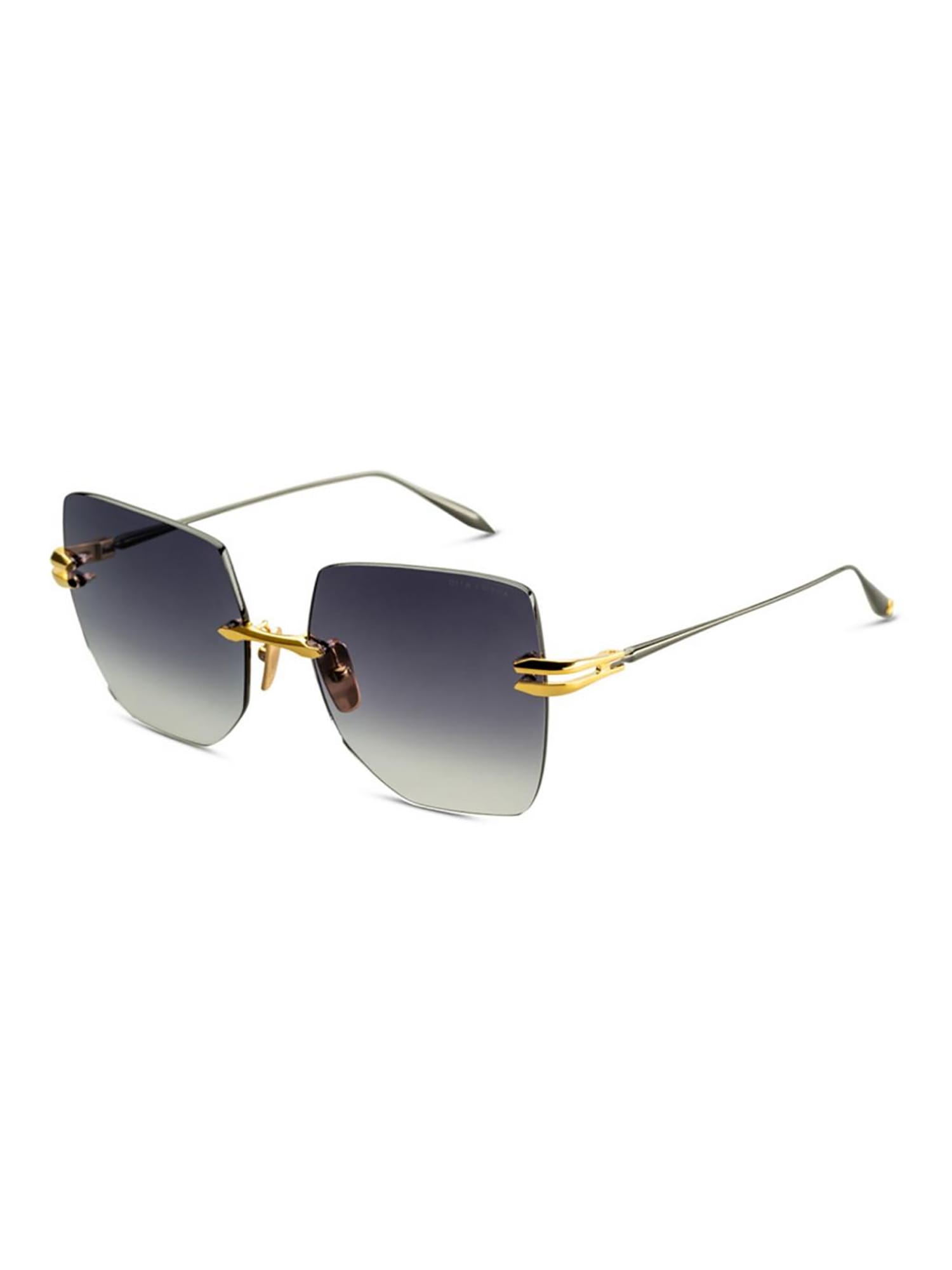 Shop Dita Dts155/a/01 Embra Sunglasses In Yellow Gold_black Rhodium
