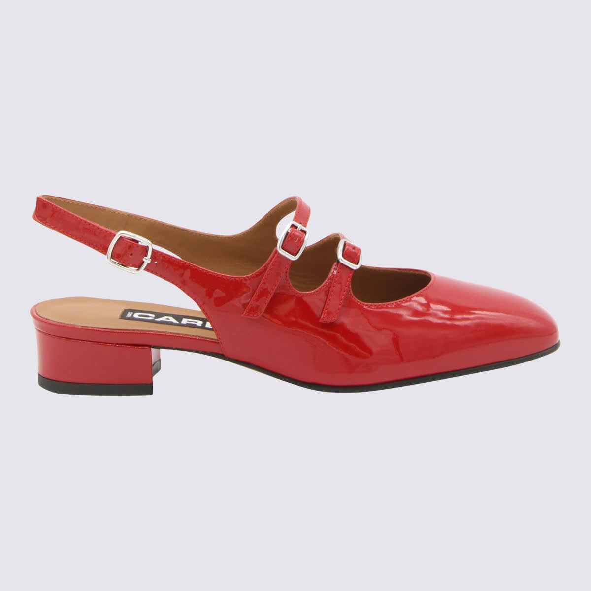 Shop Carel Red Leather Slingback Mary Janes Pumps