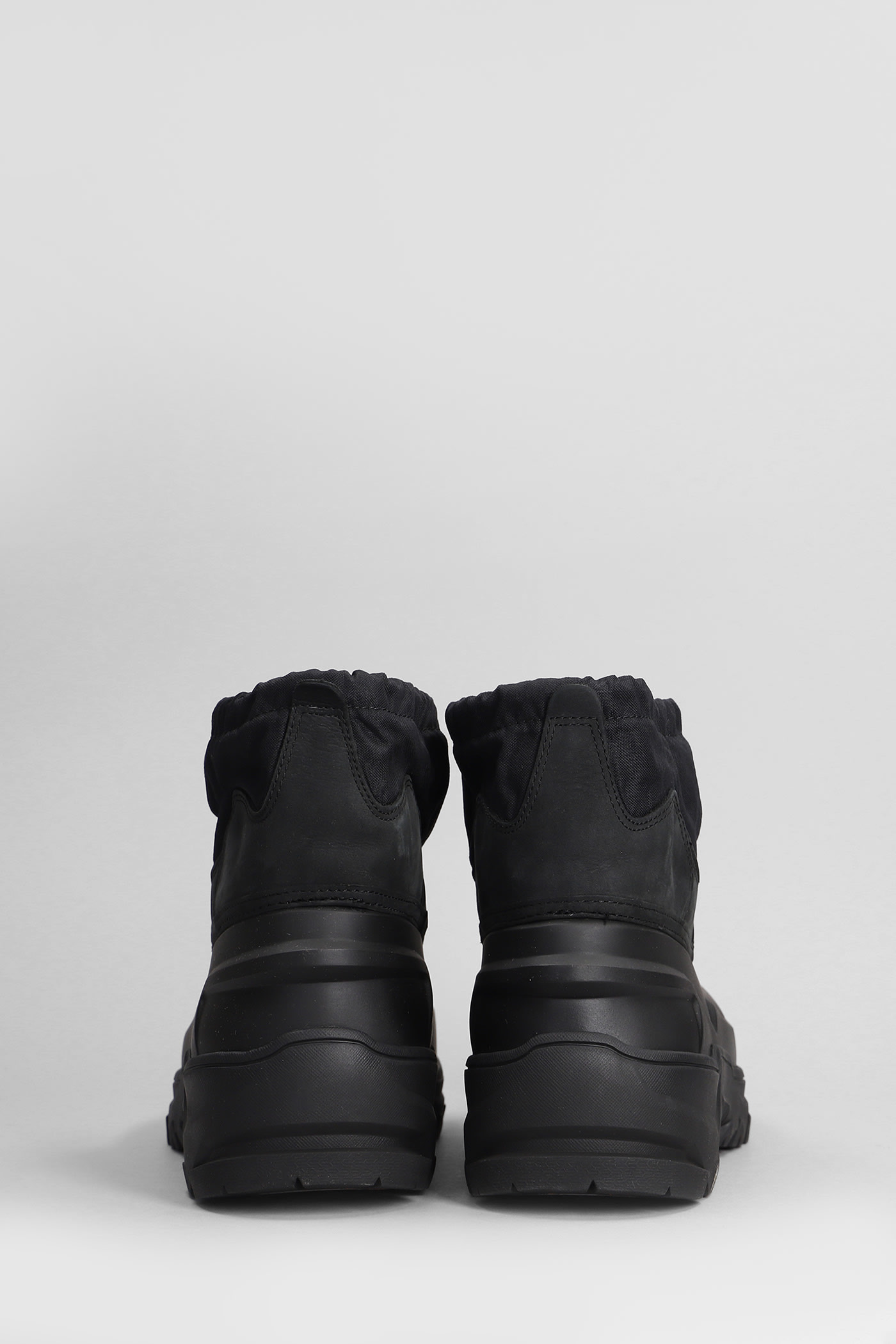 ROA LOW TOP RUBBER BOOT COMBAT BOOTS IN BLACK RUBBER/PLASIC 