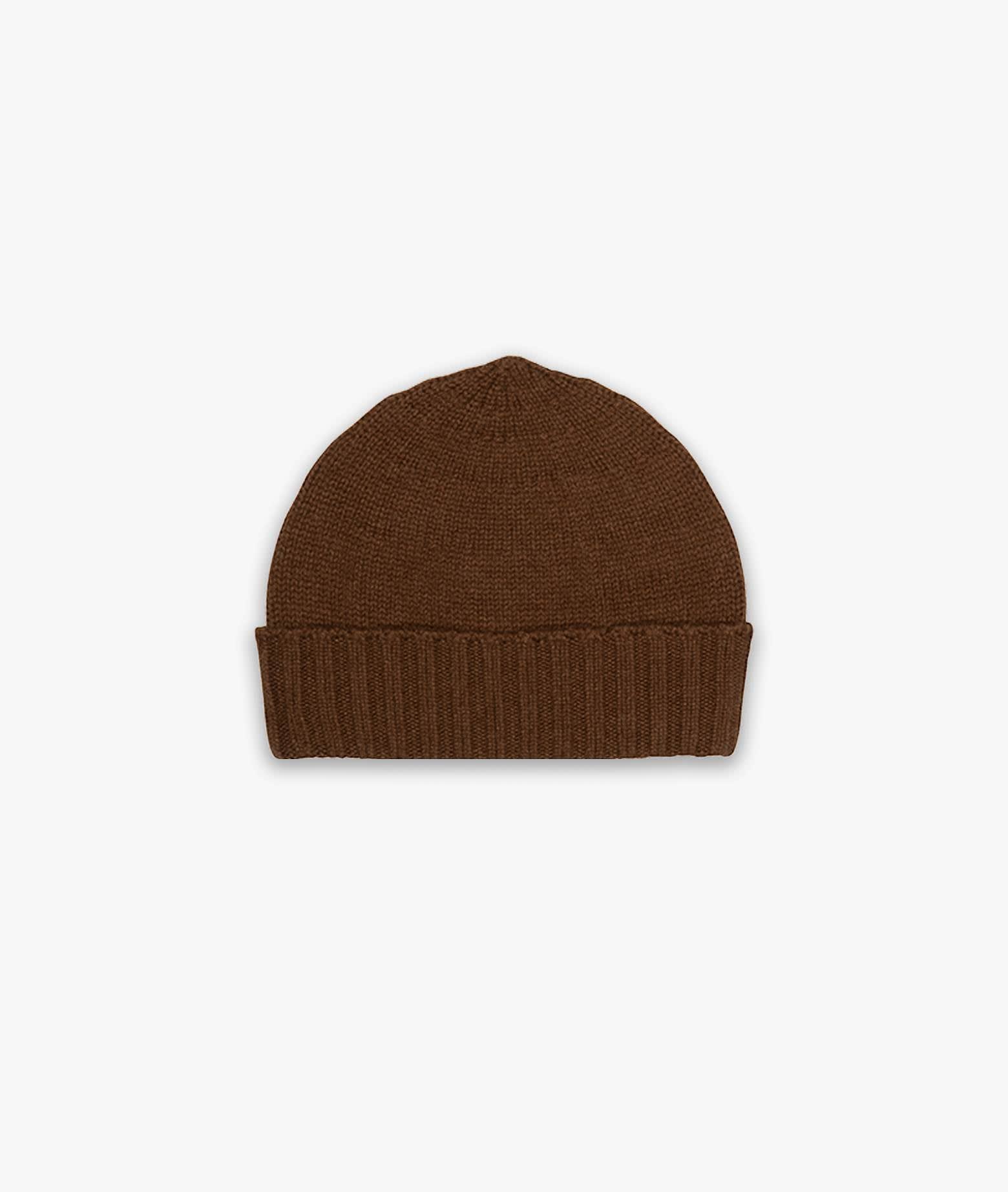 Larusmiani Cashmere Beanie Mount Baker Hat In Brown