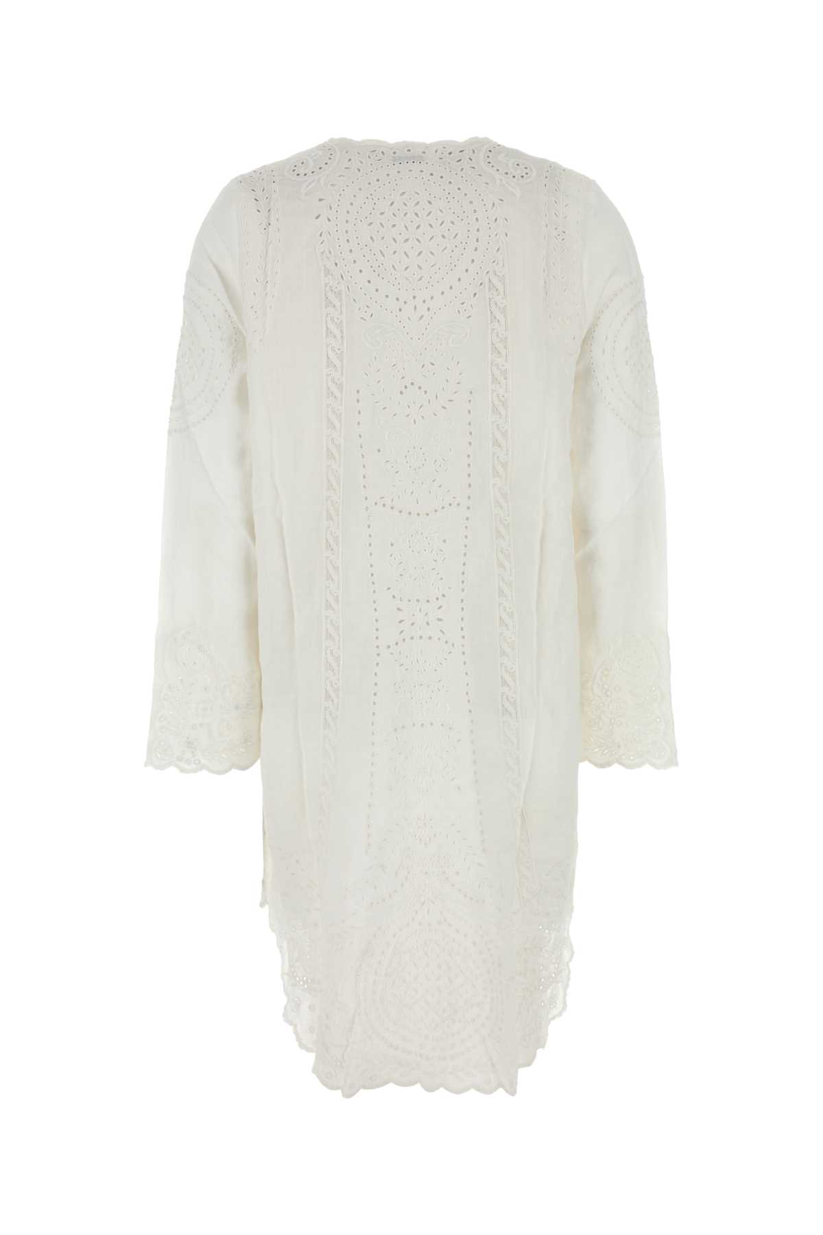 Bode White Linen Belvoir Blouse In White