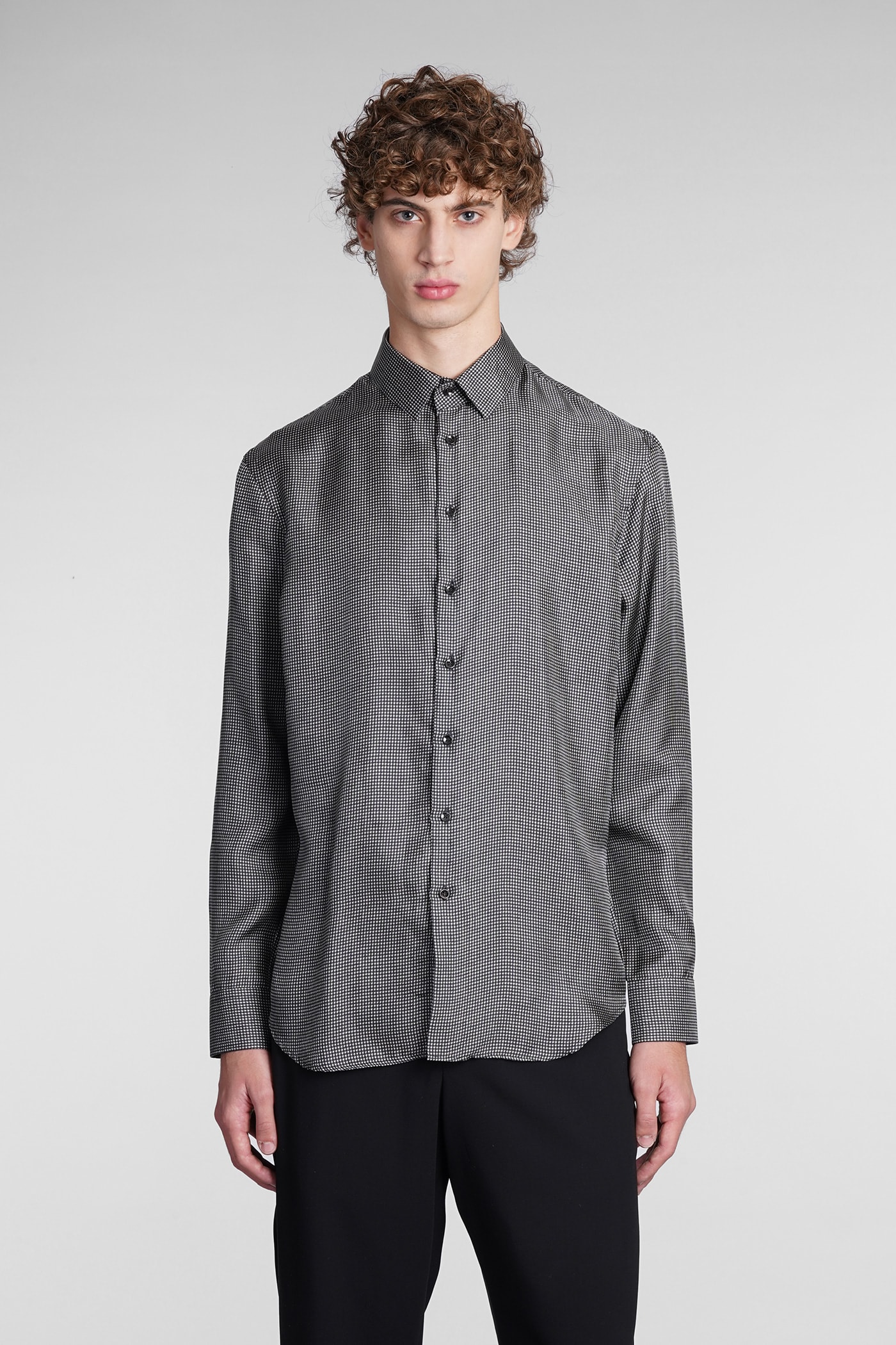 GIORGIO ARMANI SHIRT IN BLACK SILK