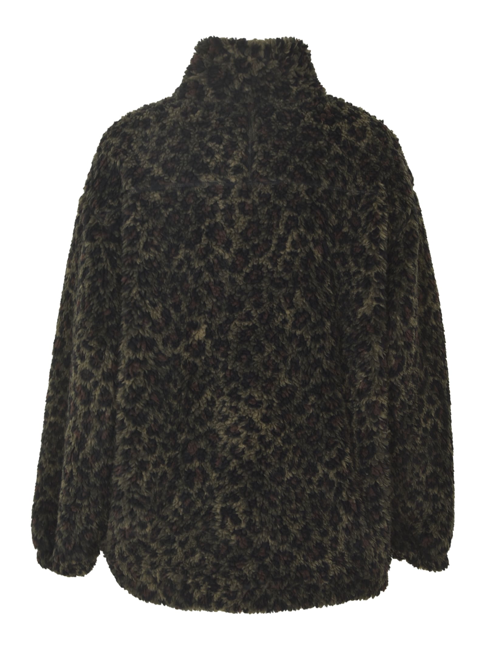 Shop Vis-a-vis High-neck Animalier Zipped Jacket In Leopard