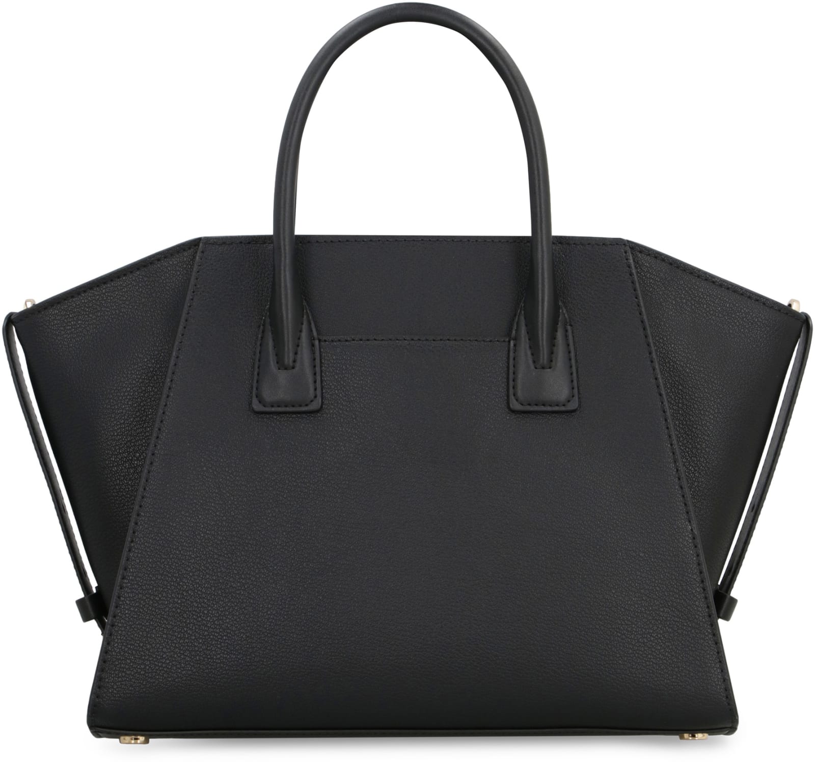 Shop Michael Michael Kors Avril Leather Handbag In Black