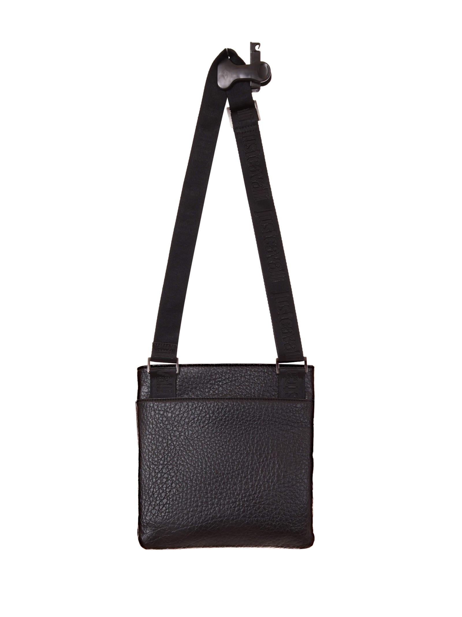 Just Cavalli Logo-plaque Shoulder Bag In Brown