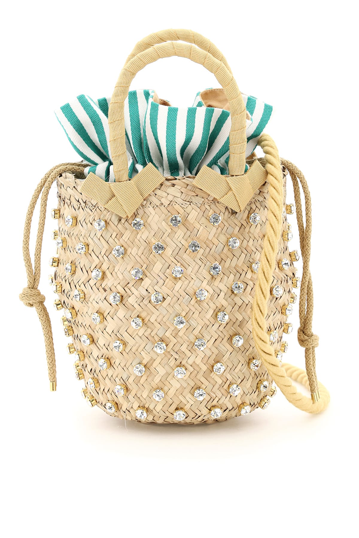 Le Niné Nina Small Basket Bag S2-00033 Crystal Stripe