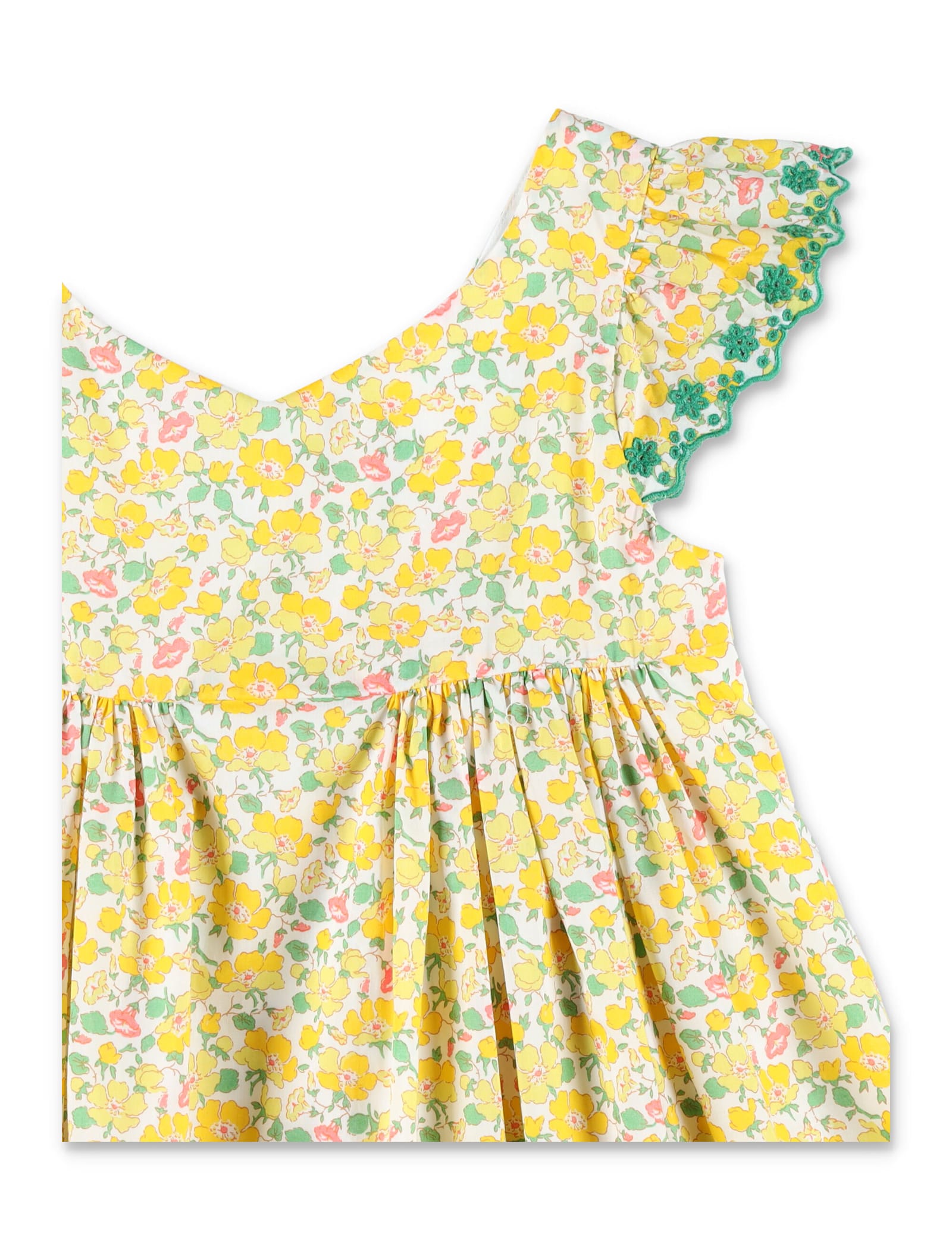 Bonpoint Dress Flower In Yellow