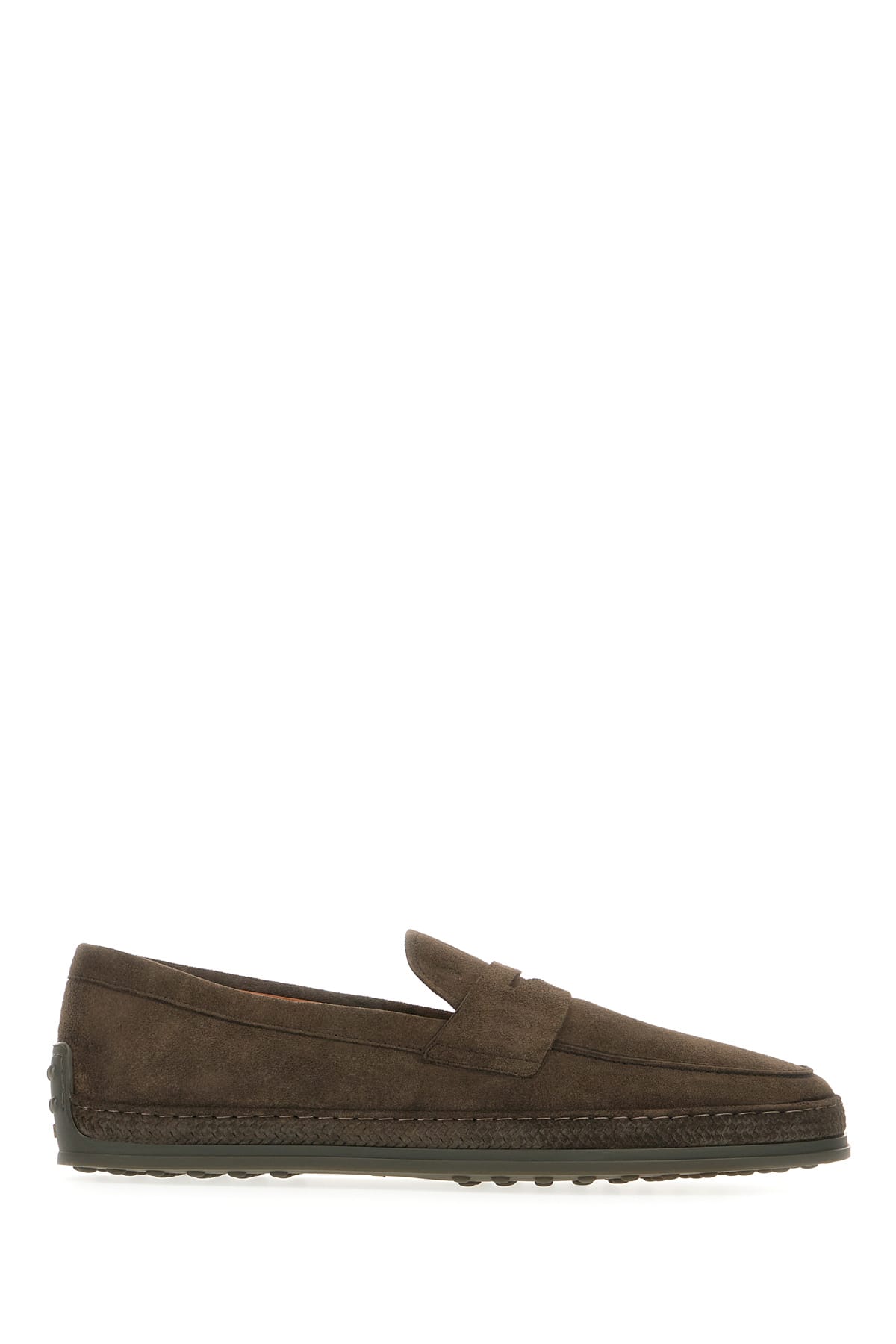 Tod's Chocolate Suede Loafers In Testa Moro