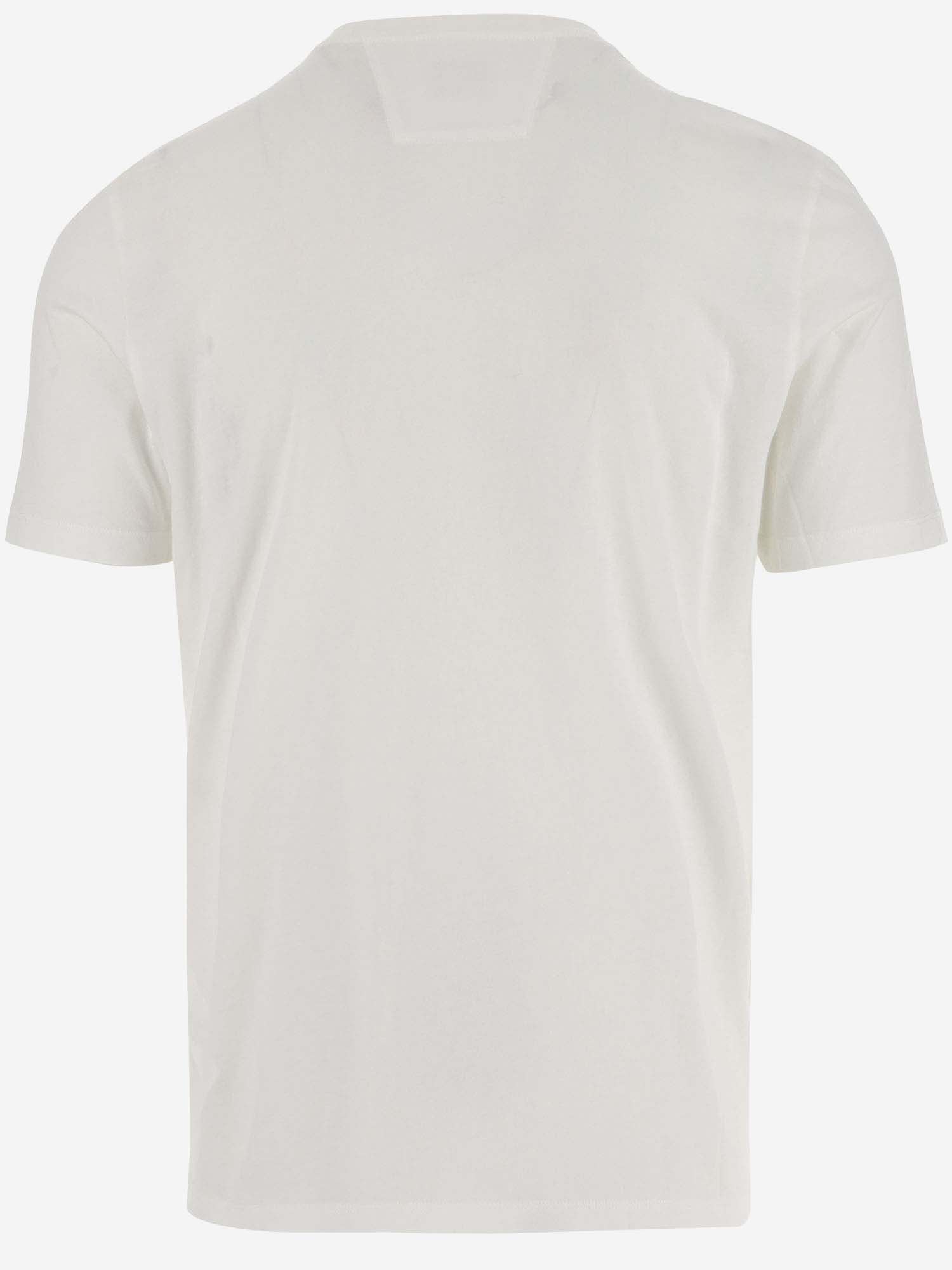 Shop C.p. Company Logo Cotton T-shirt In Bianco