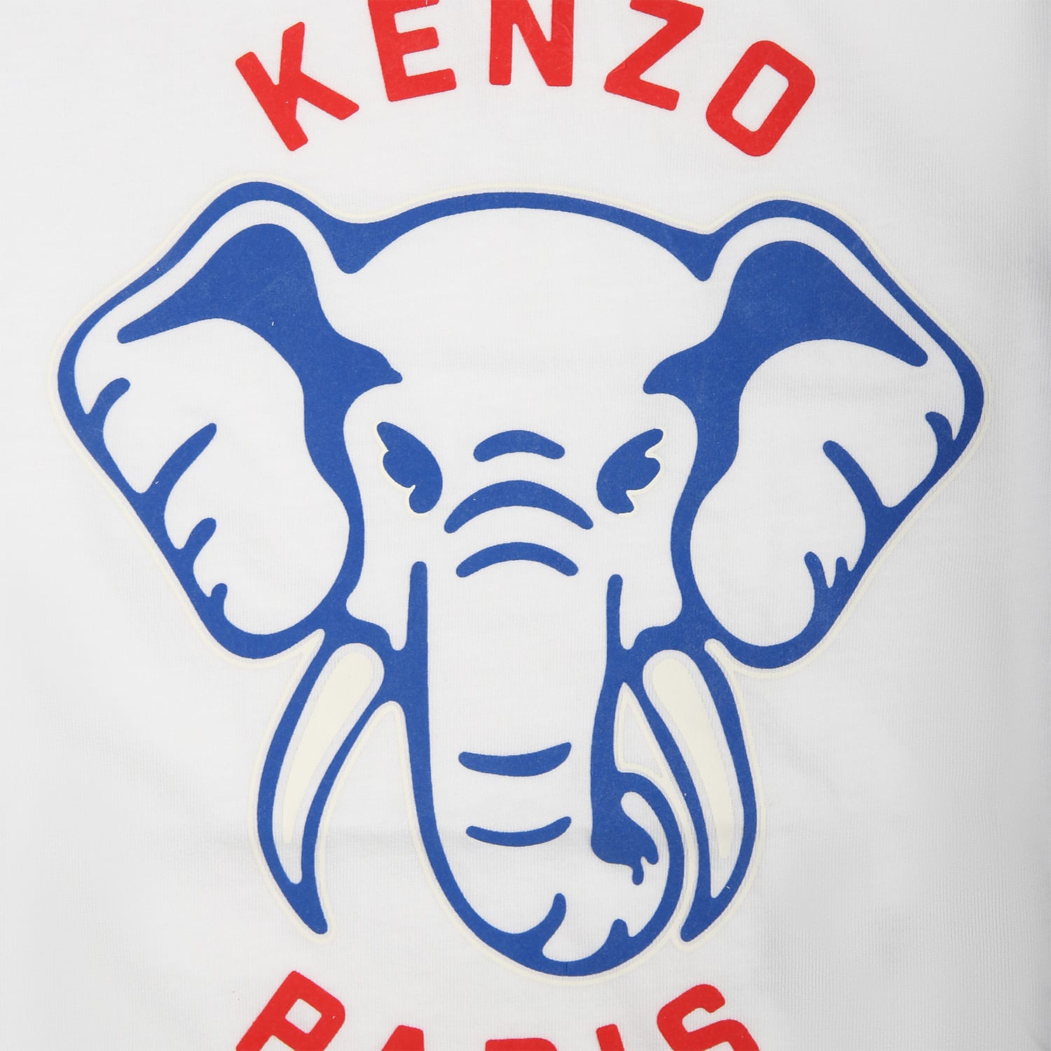 Shop Kenzo White T-shirt For Baby Boy With Elephant And Logo