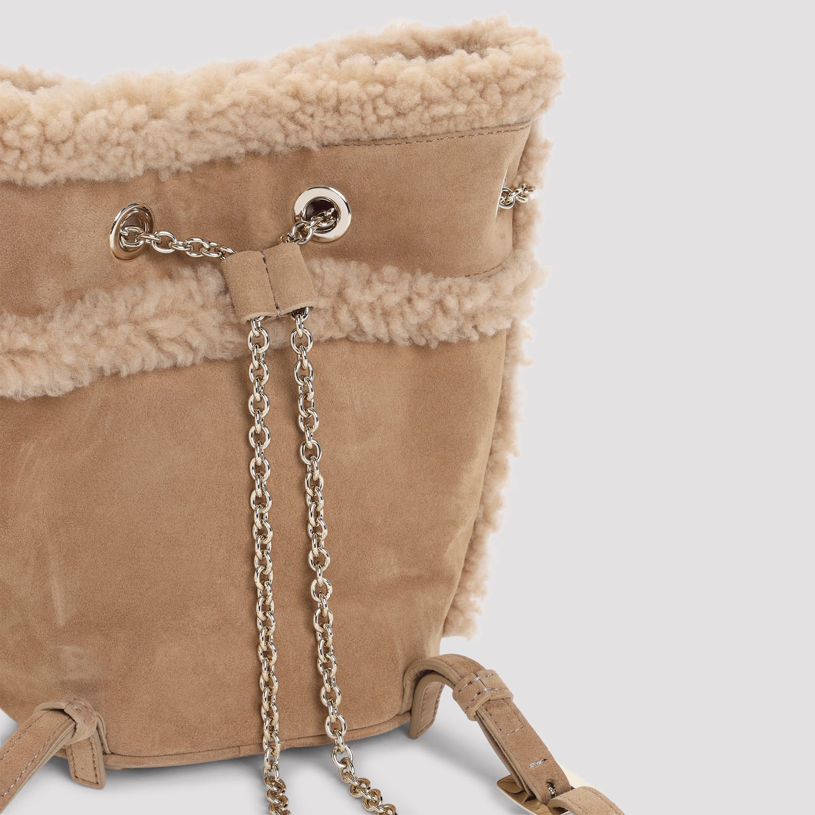 Roger Vivier Tres Vivier Backpack With Buckle And Chain Strap In Multi