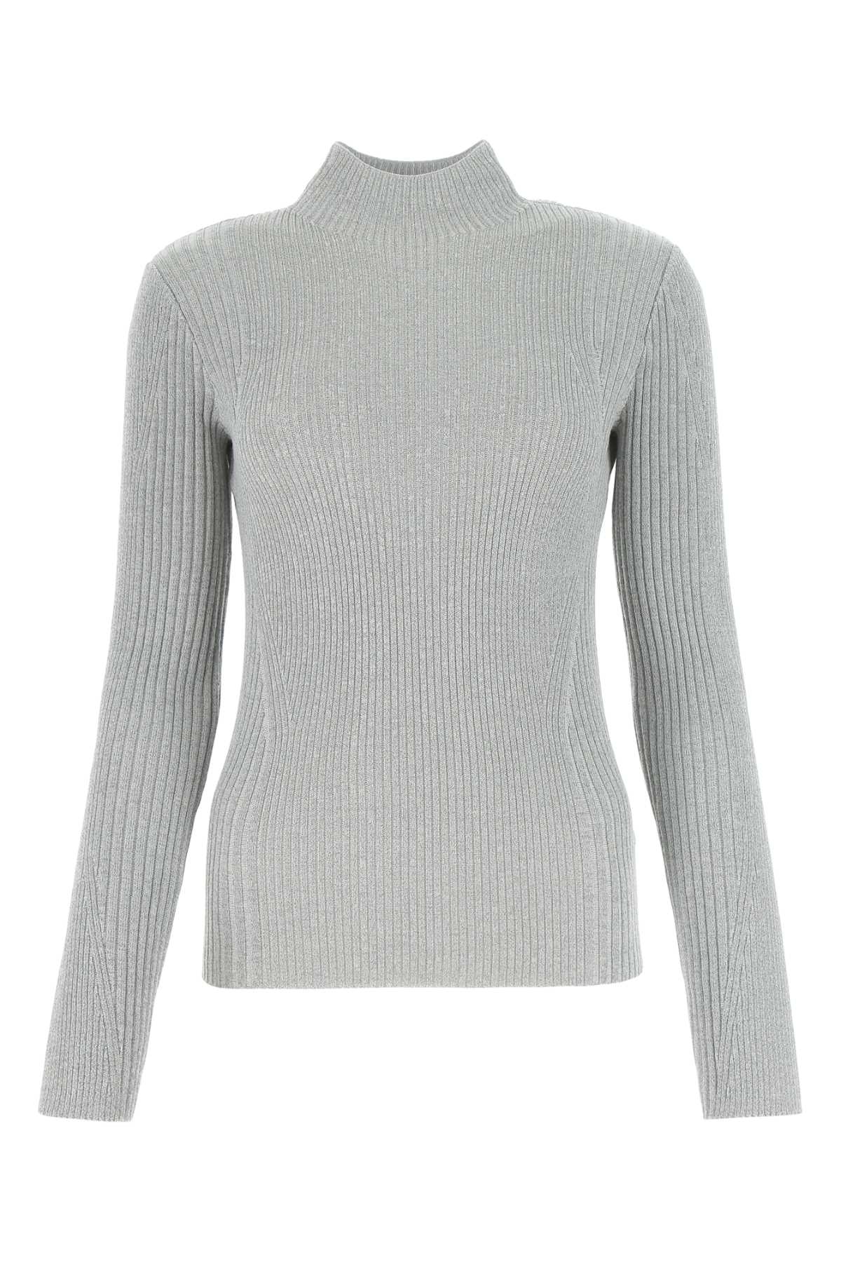Light Grey Polyester Blend Sweater
