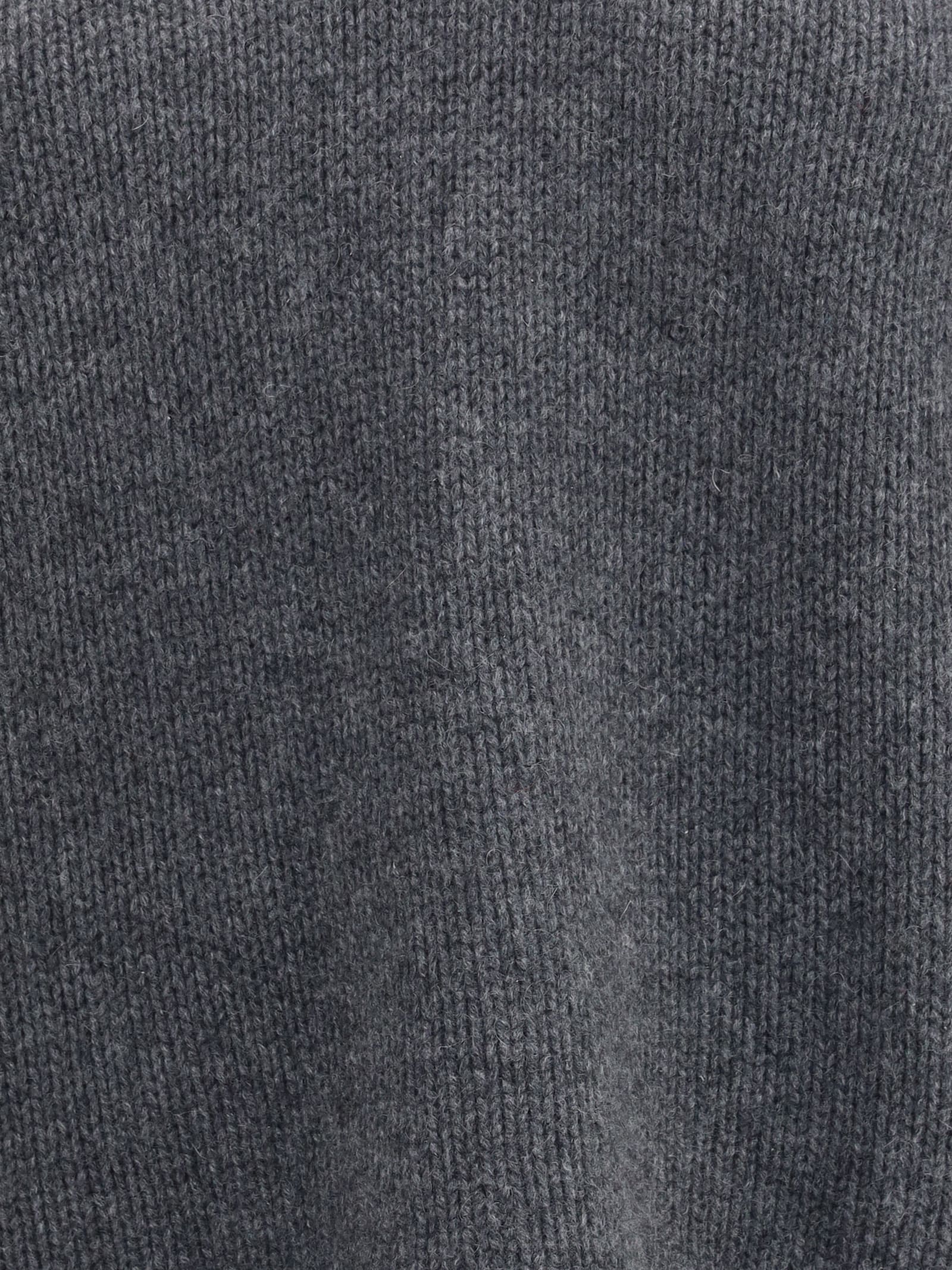 Loulou Studio Derry Plunging U Neck Sweater In Gray