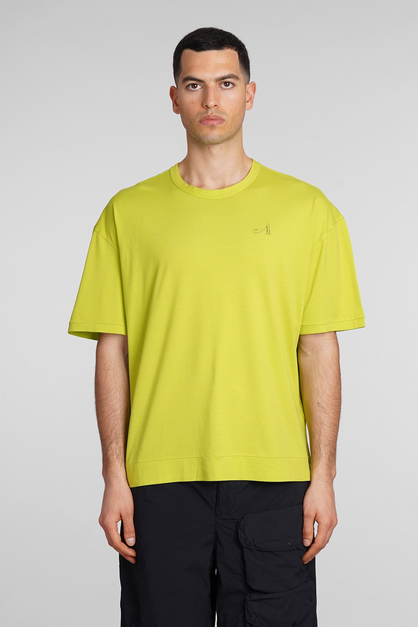 Shop Ten C T-shirt In Green Cotton