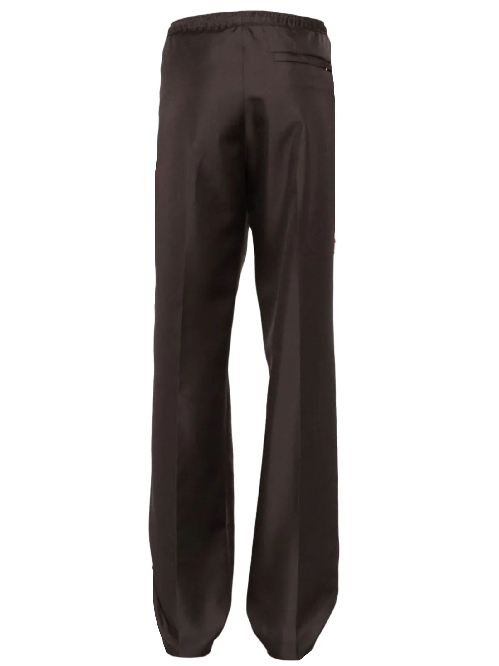 Shop Lanvin Coffee Brown Cotton Blend Trousers In Expresso