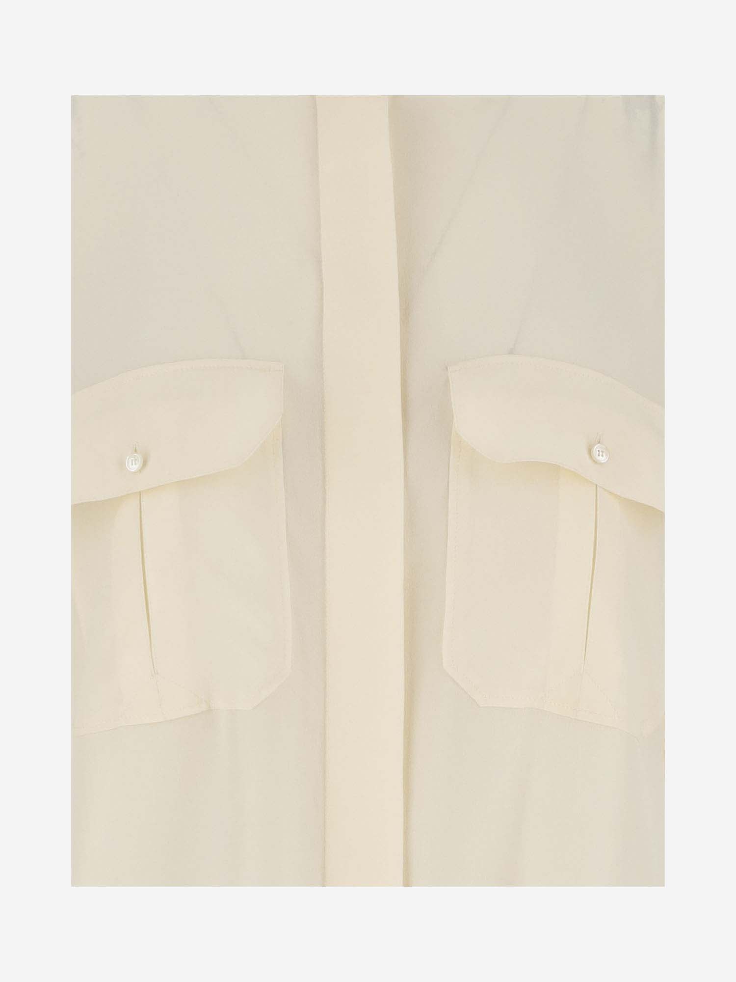 Shop Chloé Silk Crepe De Chine Shirt In Ivory