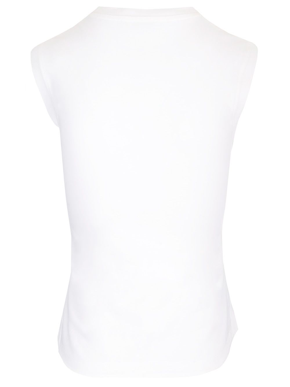 Attico Reese Cotton Jersey Tank Top In White