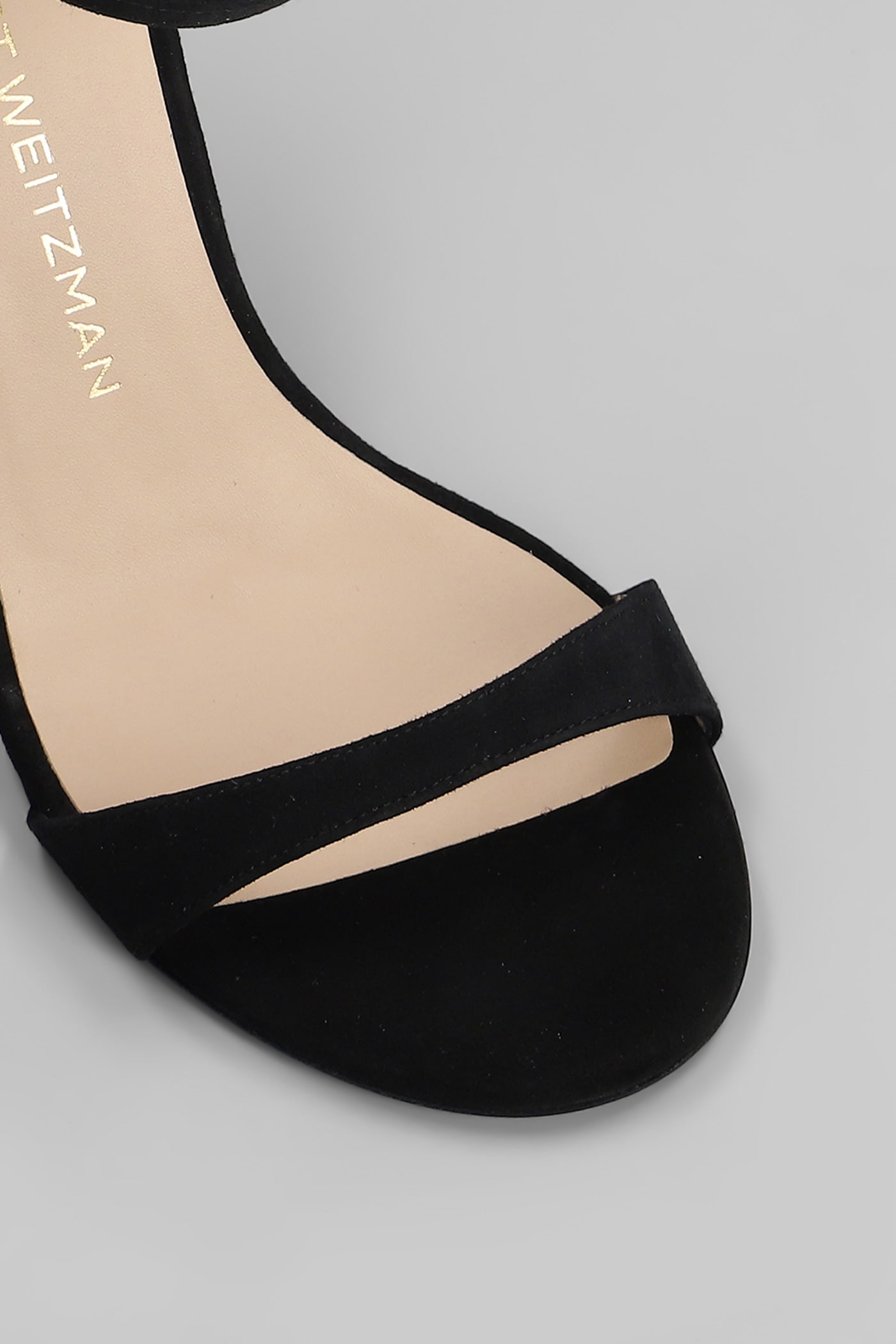 Stuart Weitzman Nudist Ii Sandals In Black Suede In Black
