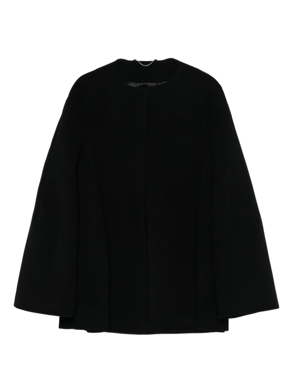 Totême Wool Bell-sleeve Coat In Black