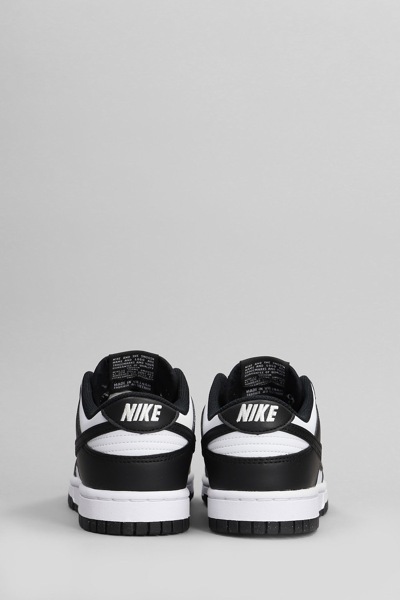 Nike Dunk Low Next Nature Sneakers In Black Leather In Black