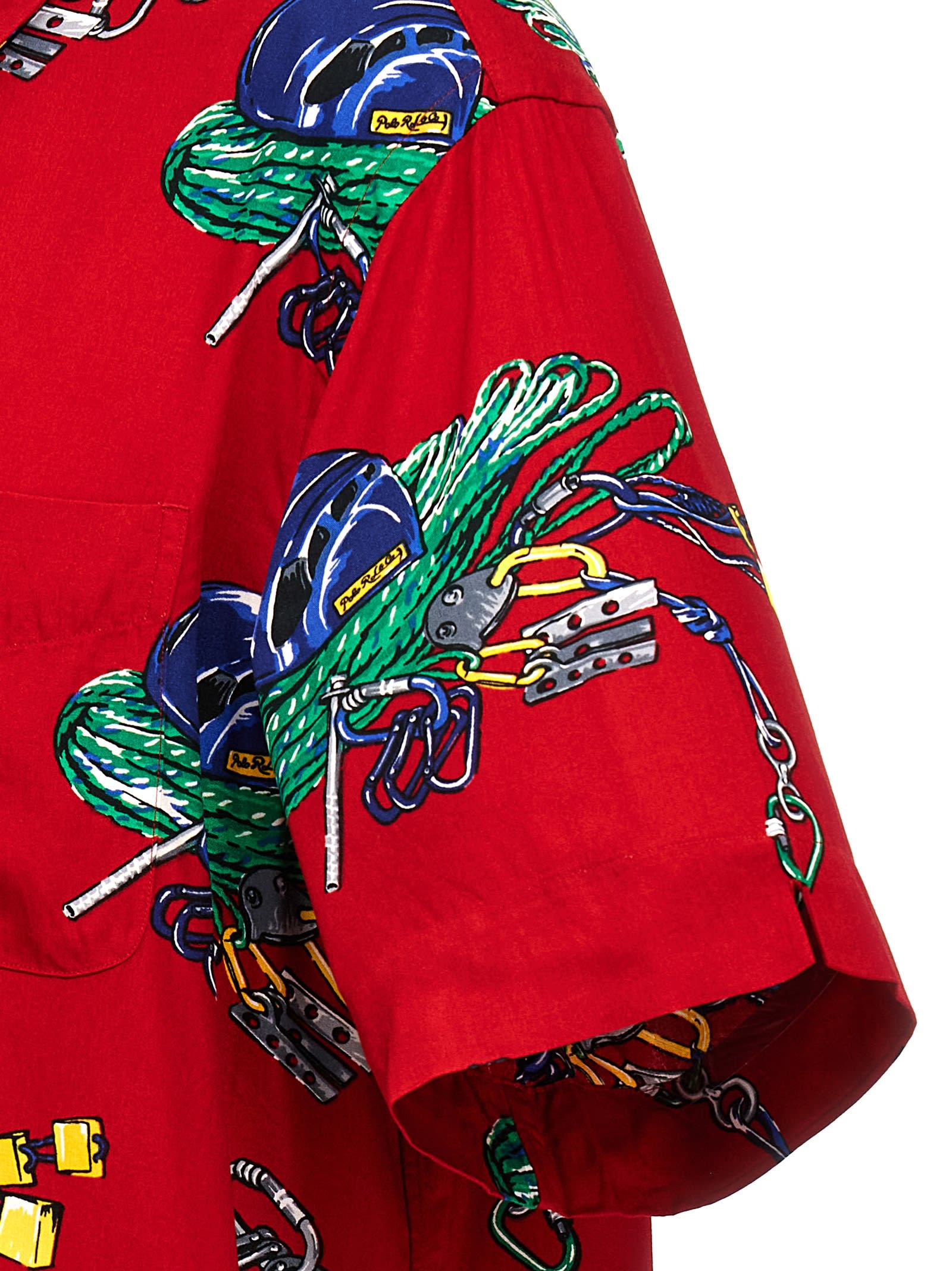 Shop Polo Ralph Lauren Rope Shirt In Red