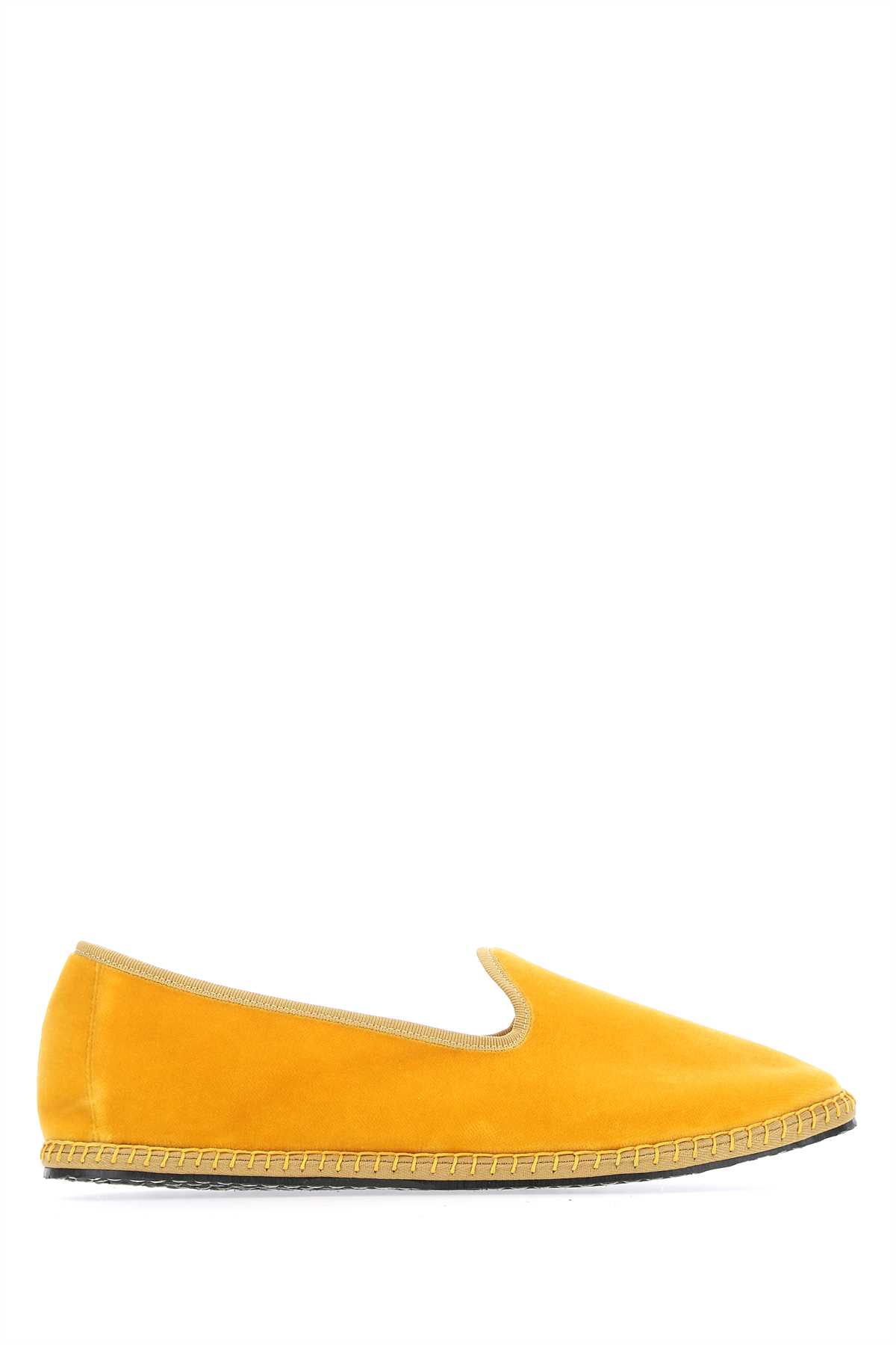 Yellow Velvet Slippers