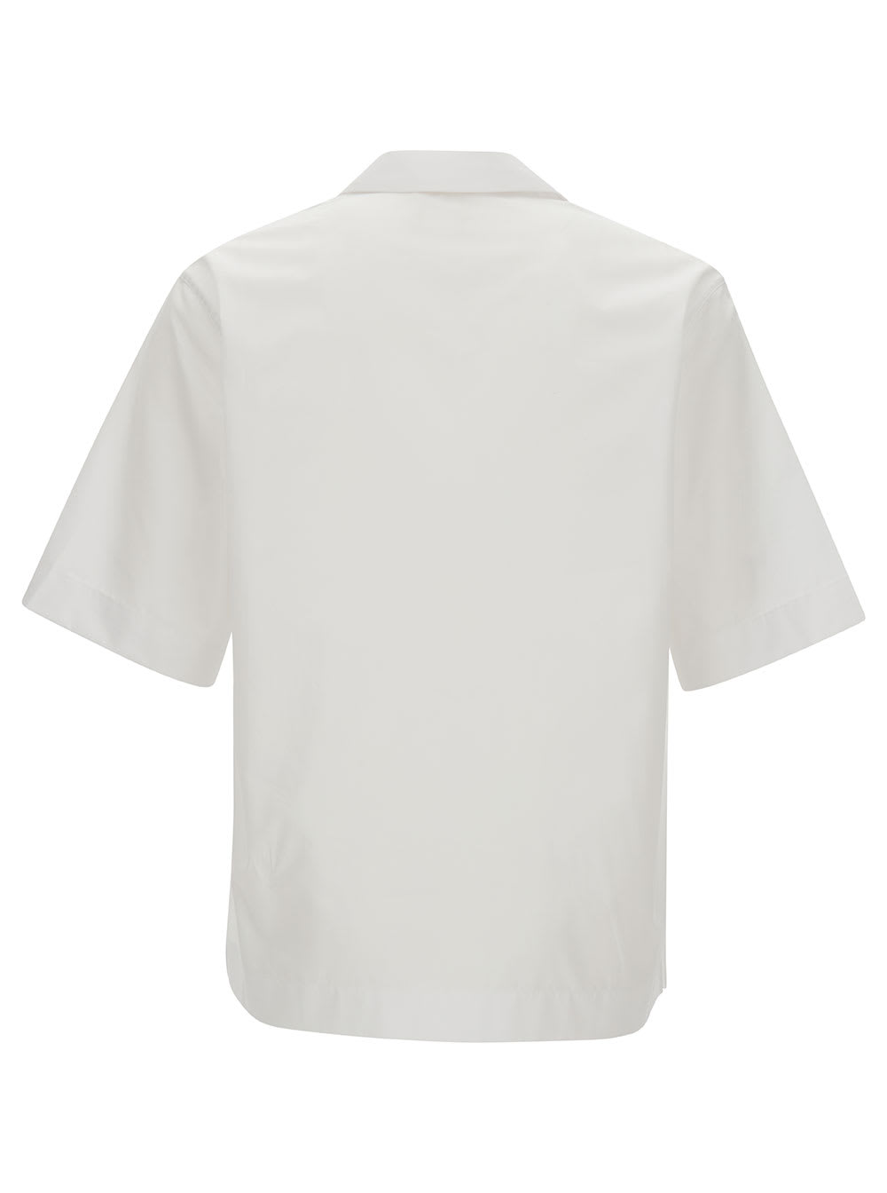 Shop Givenchy White Bowling Shirt With Contrasting Logo Lettering Print In Cotton Man