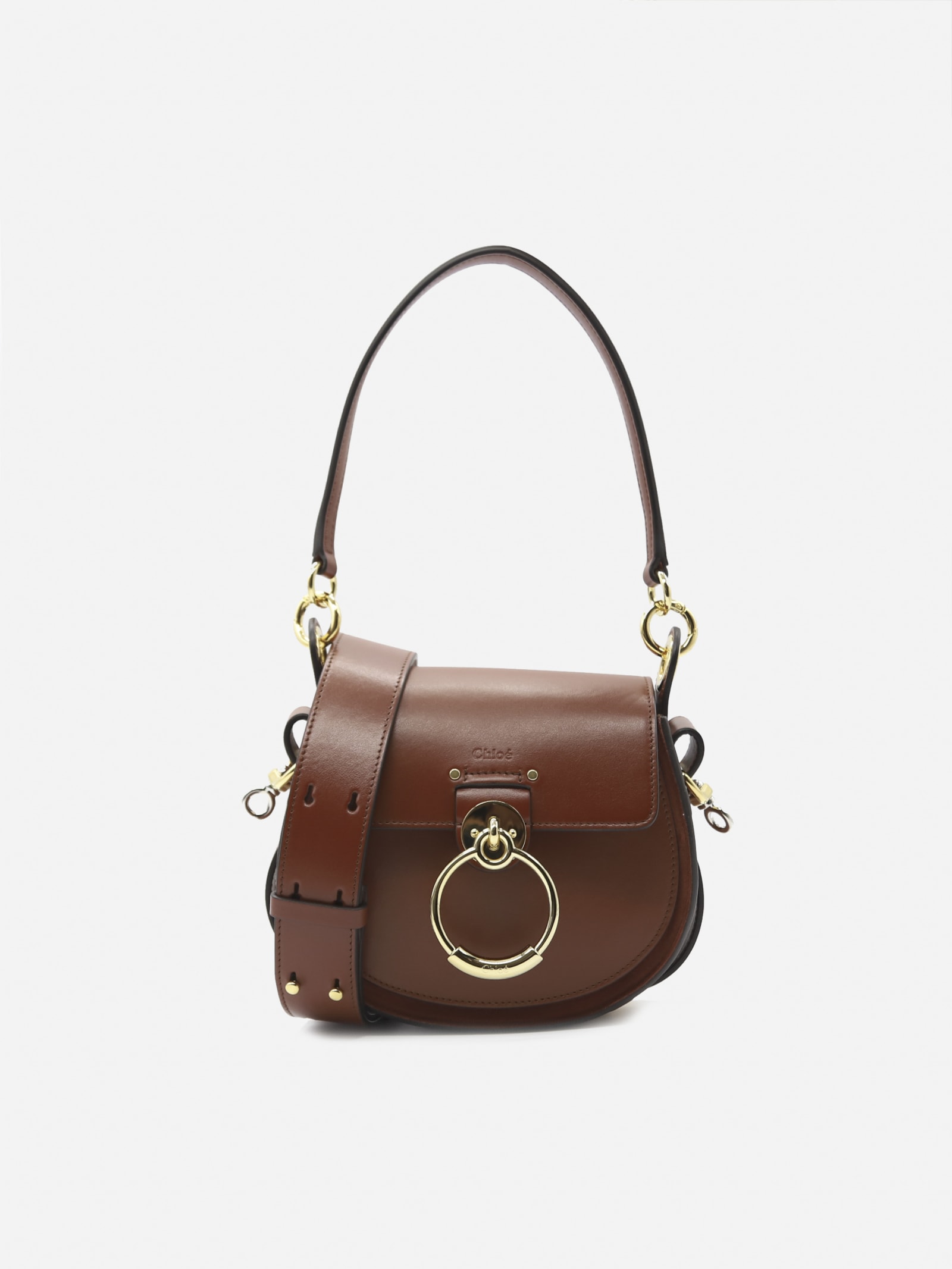 Chloé Small Tess Bag In Leather And Suede