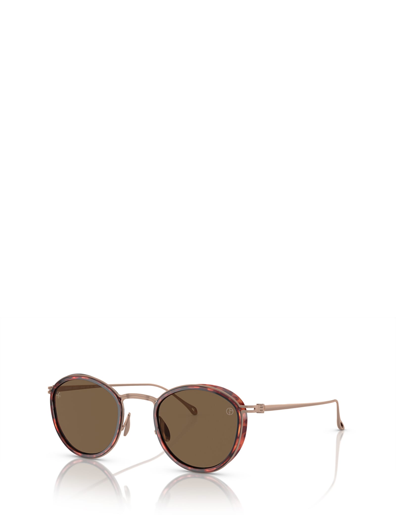 Shop Giorgio Armani Ar6148t Shiny Havana Sunglasses