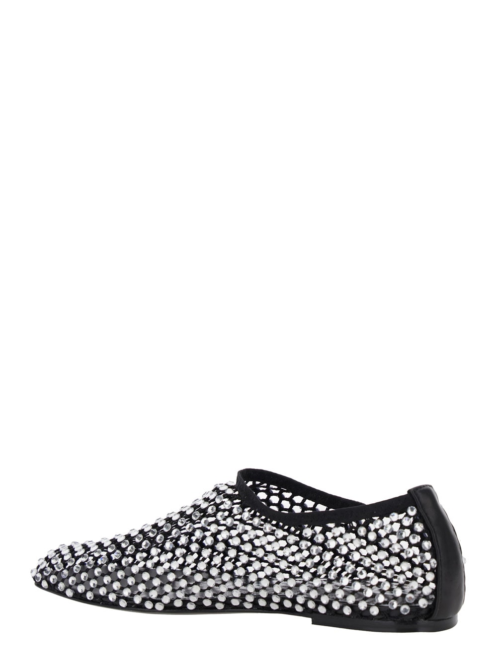 Strategia Silver Colored Ballet Flats With All-over Rhinestone Embellishments In Fabric Woman