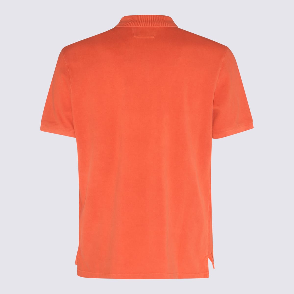 Shop C.p. Company Orange Cotton Polo Shirt