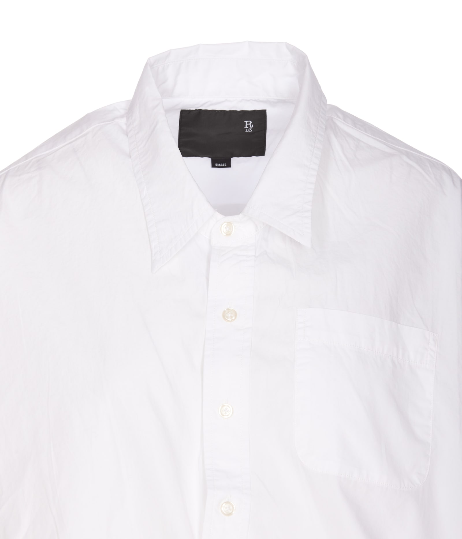 Shop R13 Crossover Bubble Shirt In White