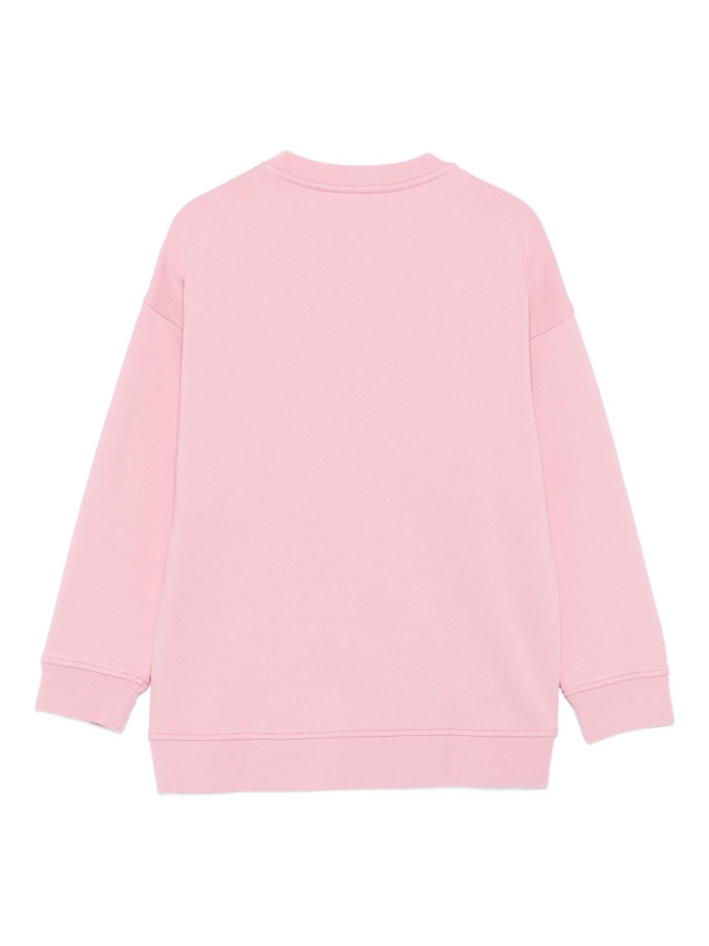 Stella Mccartney Kids Pink Cotton Long-sleeved Crewneck Sweatshirt In Pink