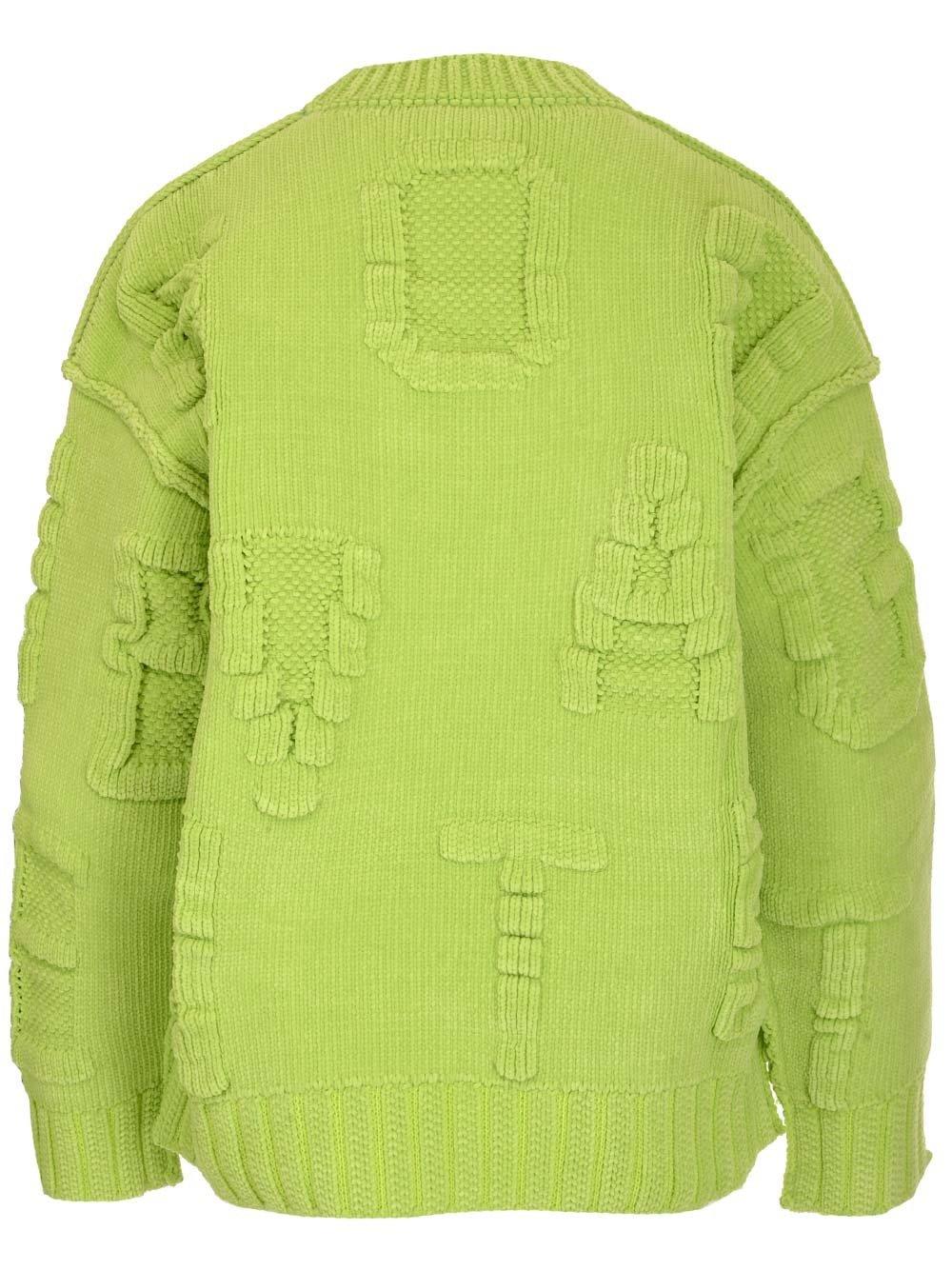 Bottega Veneta Alphabet Jacquard Chenille Sweater In Multicolour