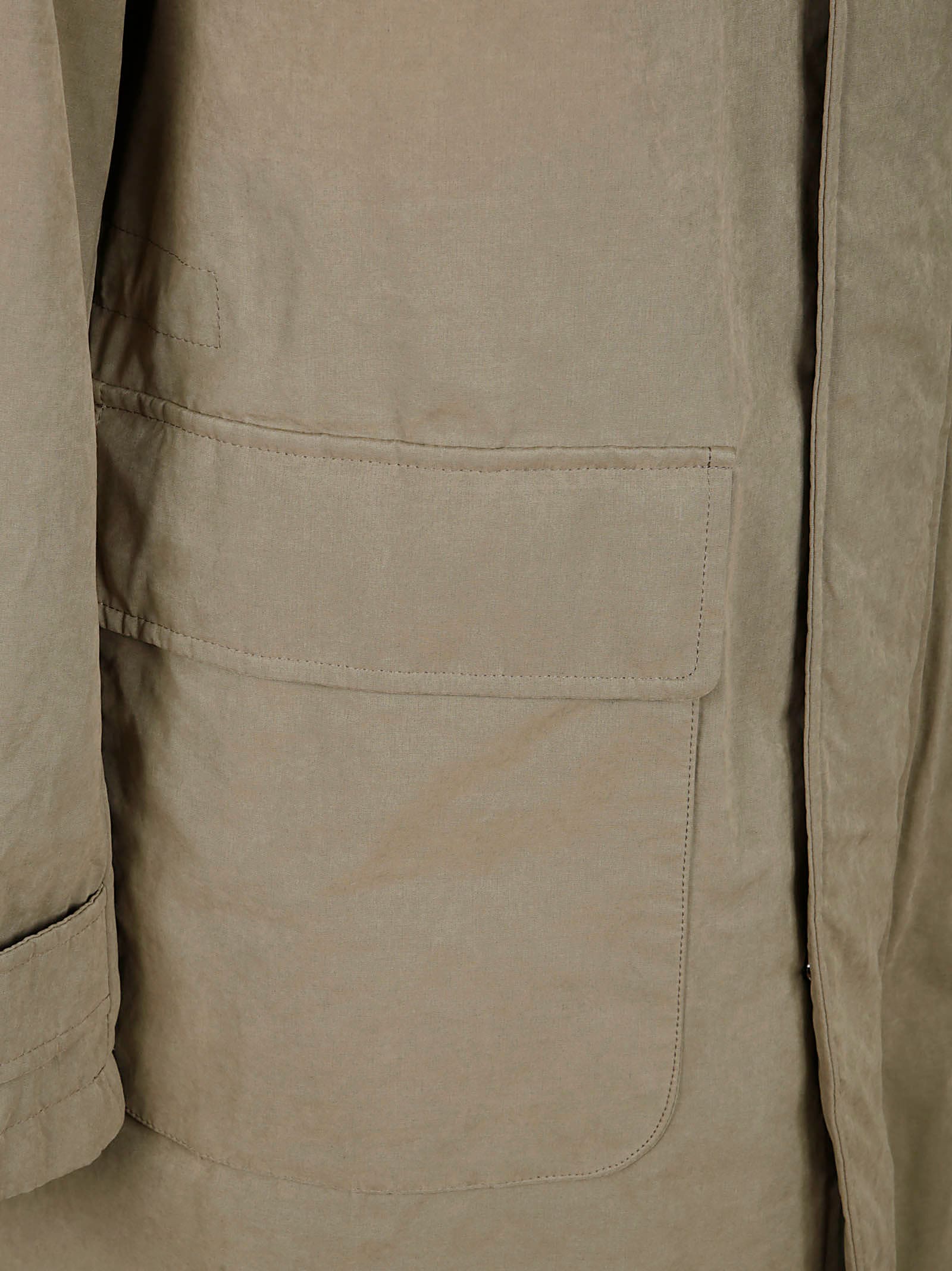 Herno Technical Fabric Long Parka With Removable Hood And Down Padding In Gray