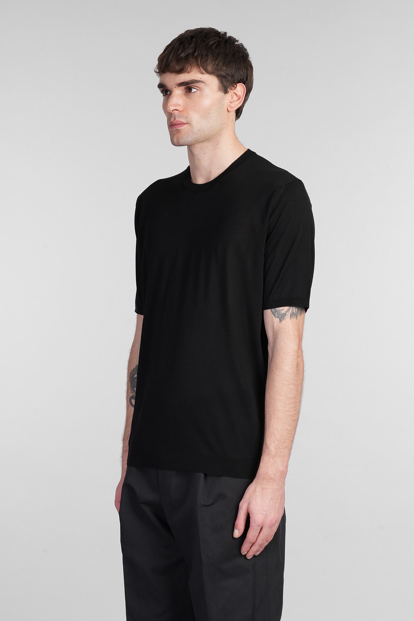 Roberto Collina Knit T-shirt In Black