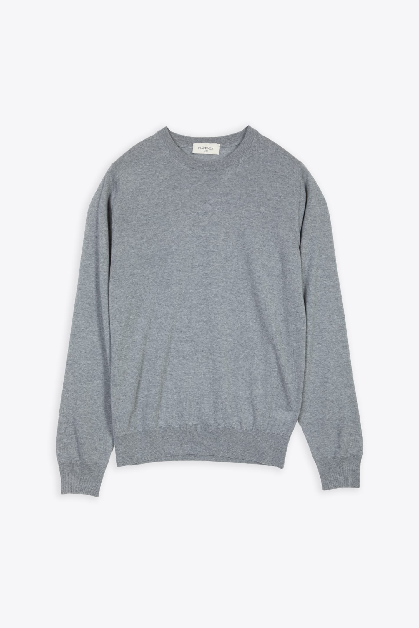 Girocollo Light Grey Extra-fine Wool Sweater