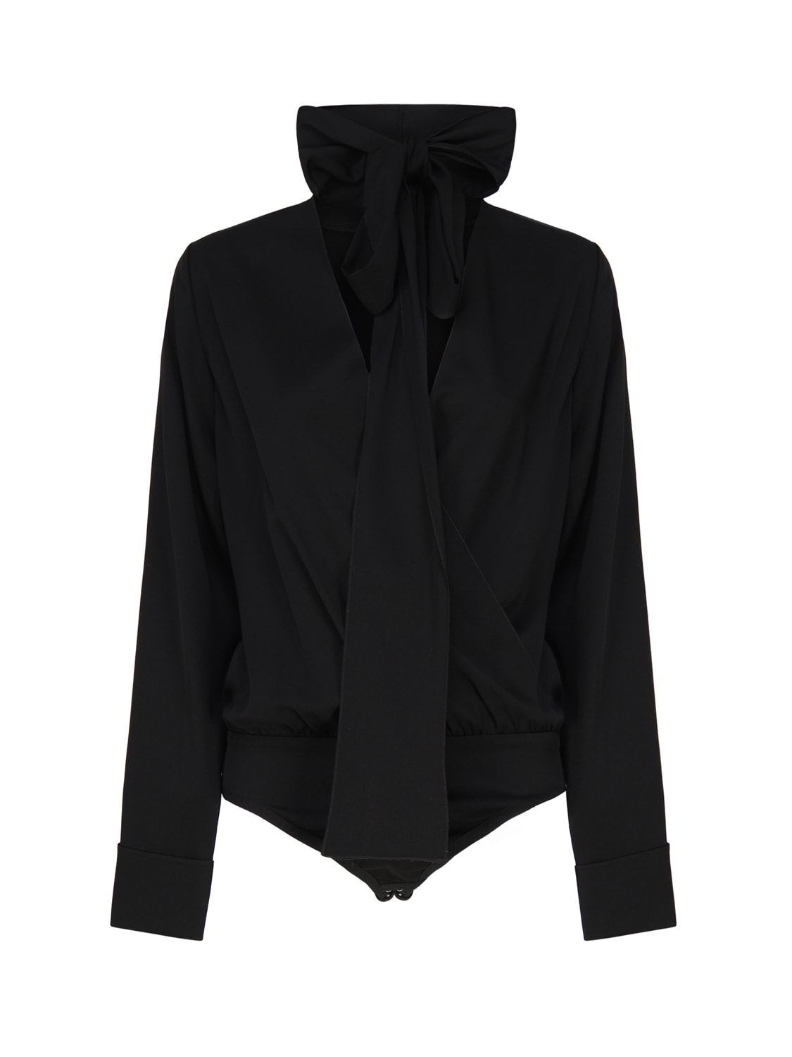 Shop Sportmax Silk Body Shirt In Black