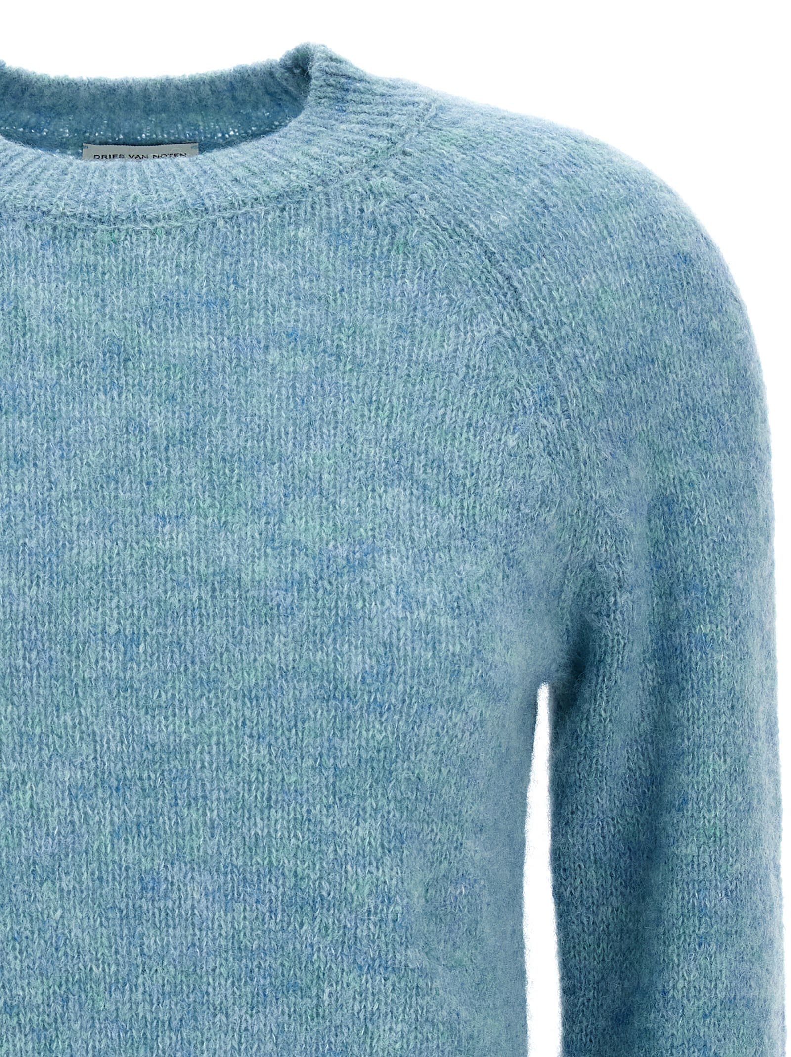 Shop Dries Van Noten Texas Sweater In Light Blue