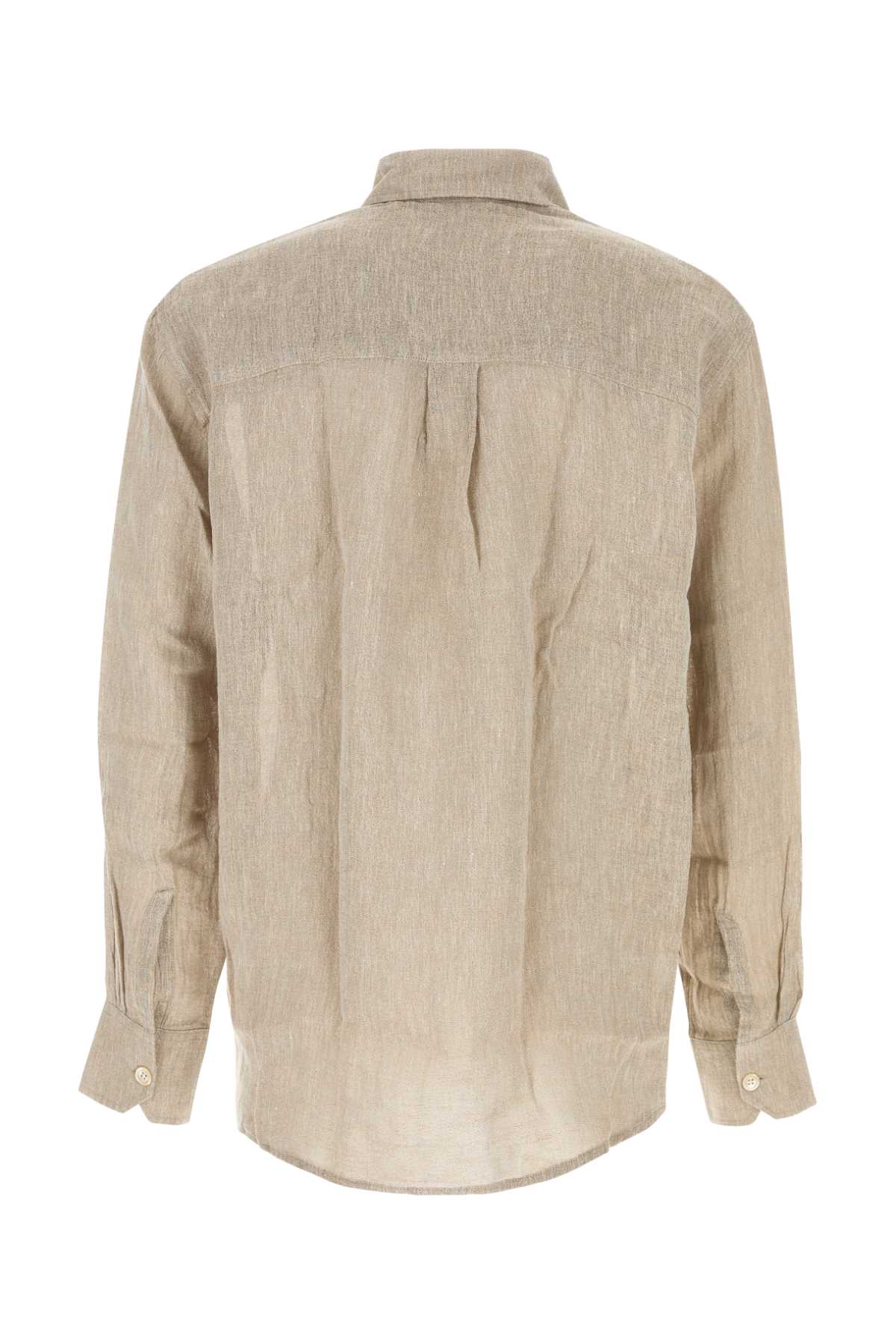 Our Legacy Textured Fabric Long Sleeves Chest Pocket Shirt In Nude