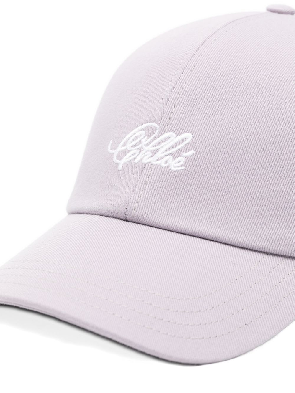 Chloé Baseball Cap With Chain Detail And Curved Brim In Purple
