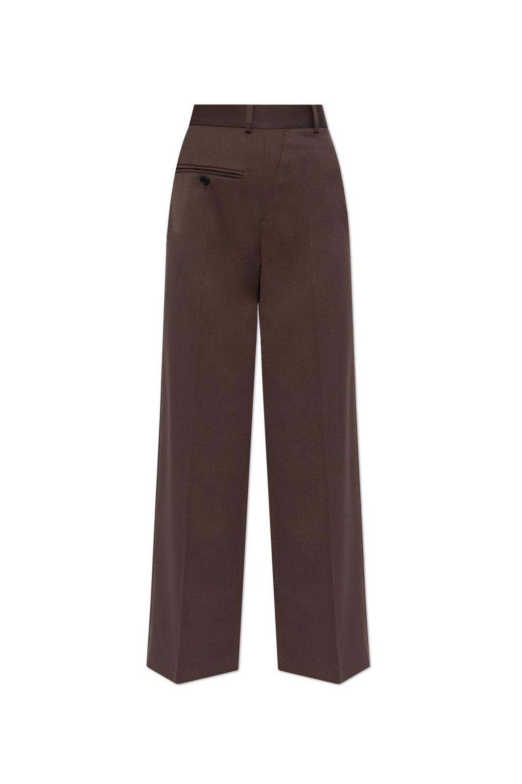 Creased Wide-leg Trousers