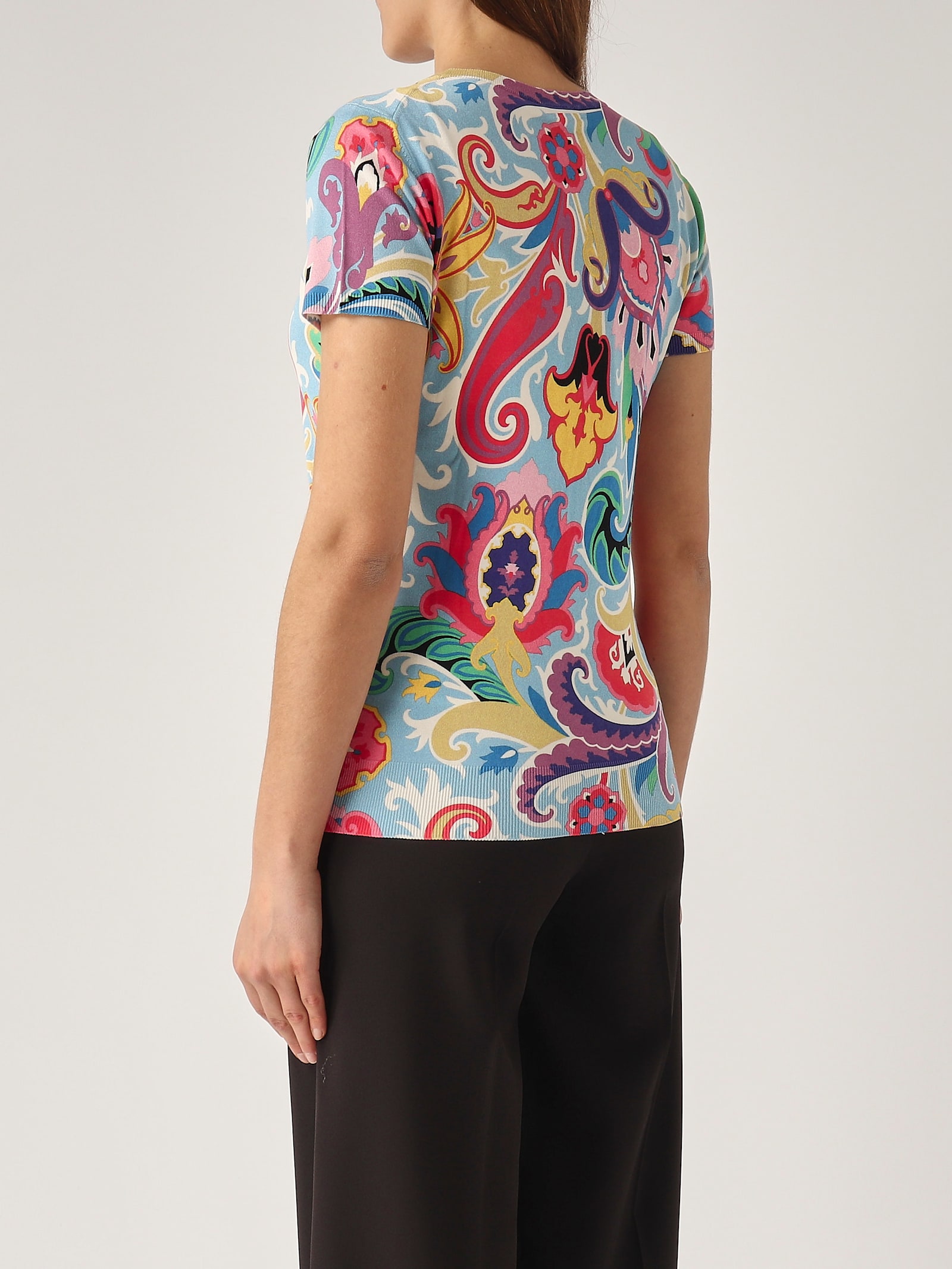 Etro Misto Seta Sweater In Fantasia