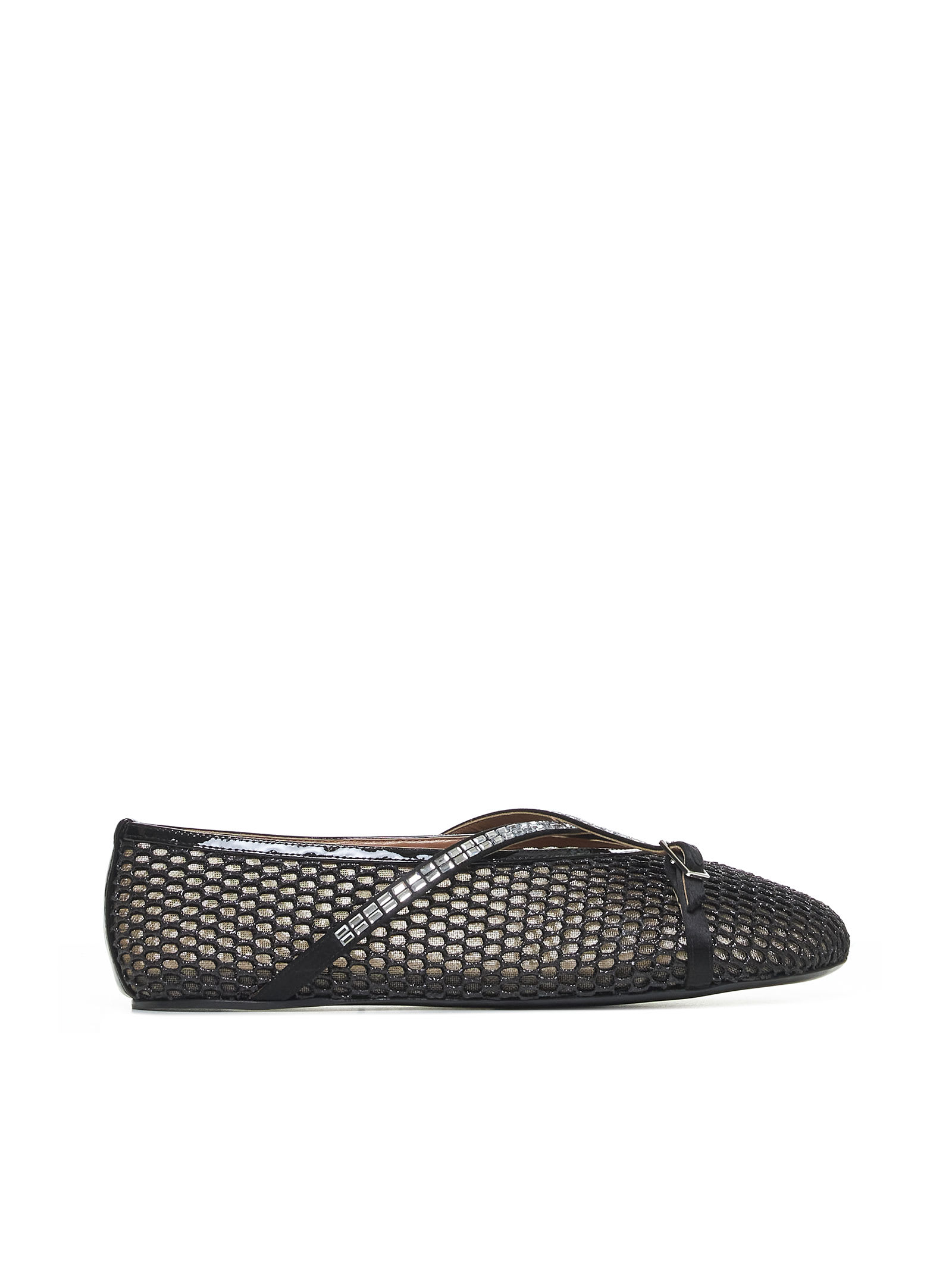 Shop D’accori Flat Shoes In Honey Comb Black