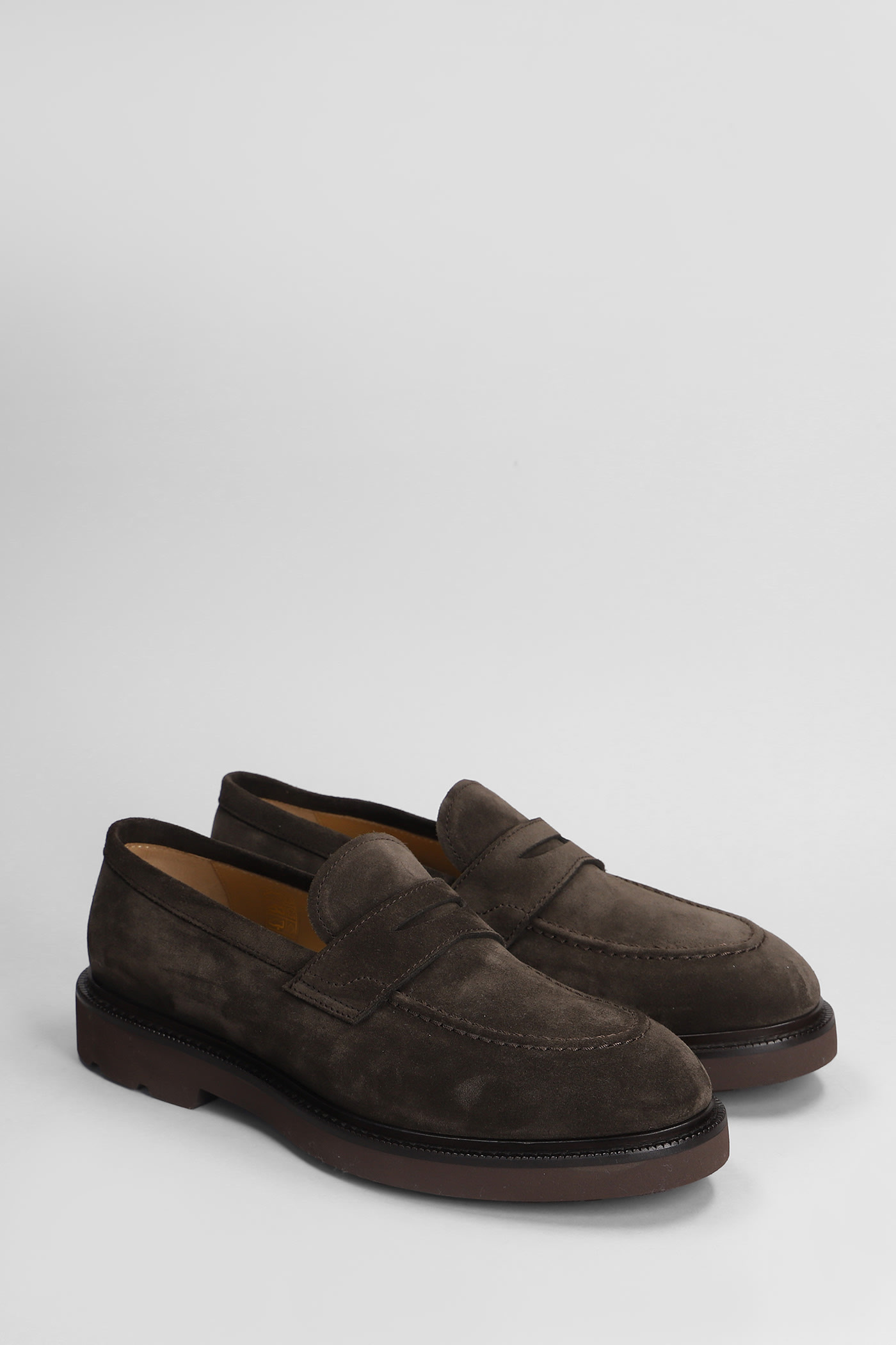 Shop Henderson Baracco Loafers In Brown Suede