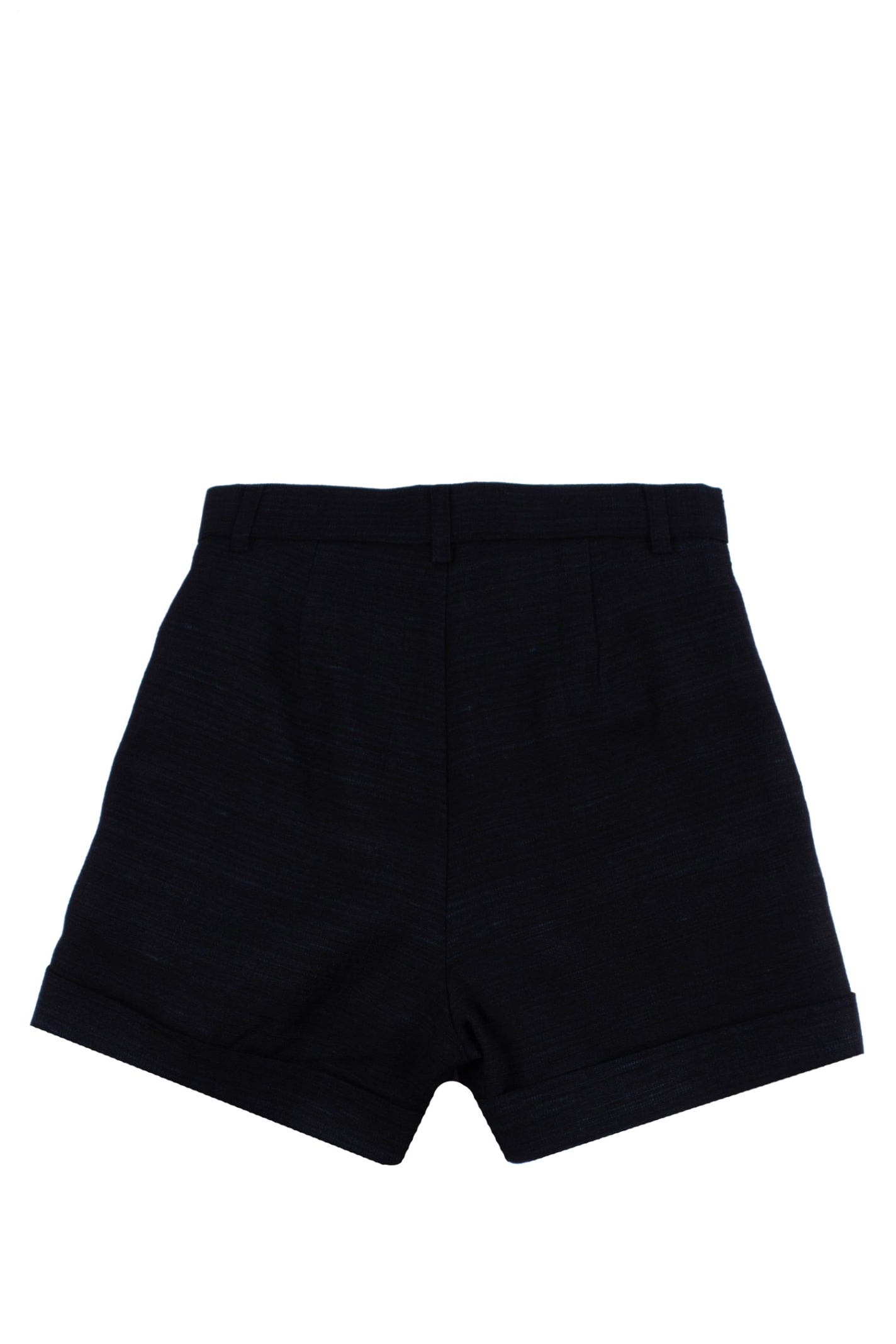 Shop Balmain Silk Blend Shorts In Back