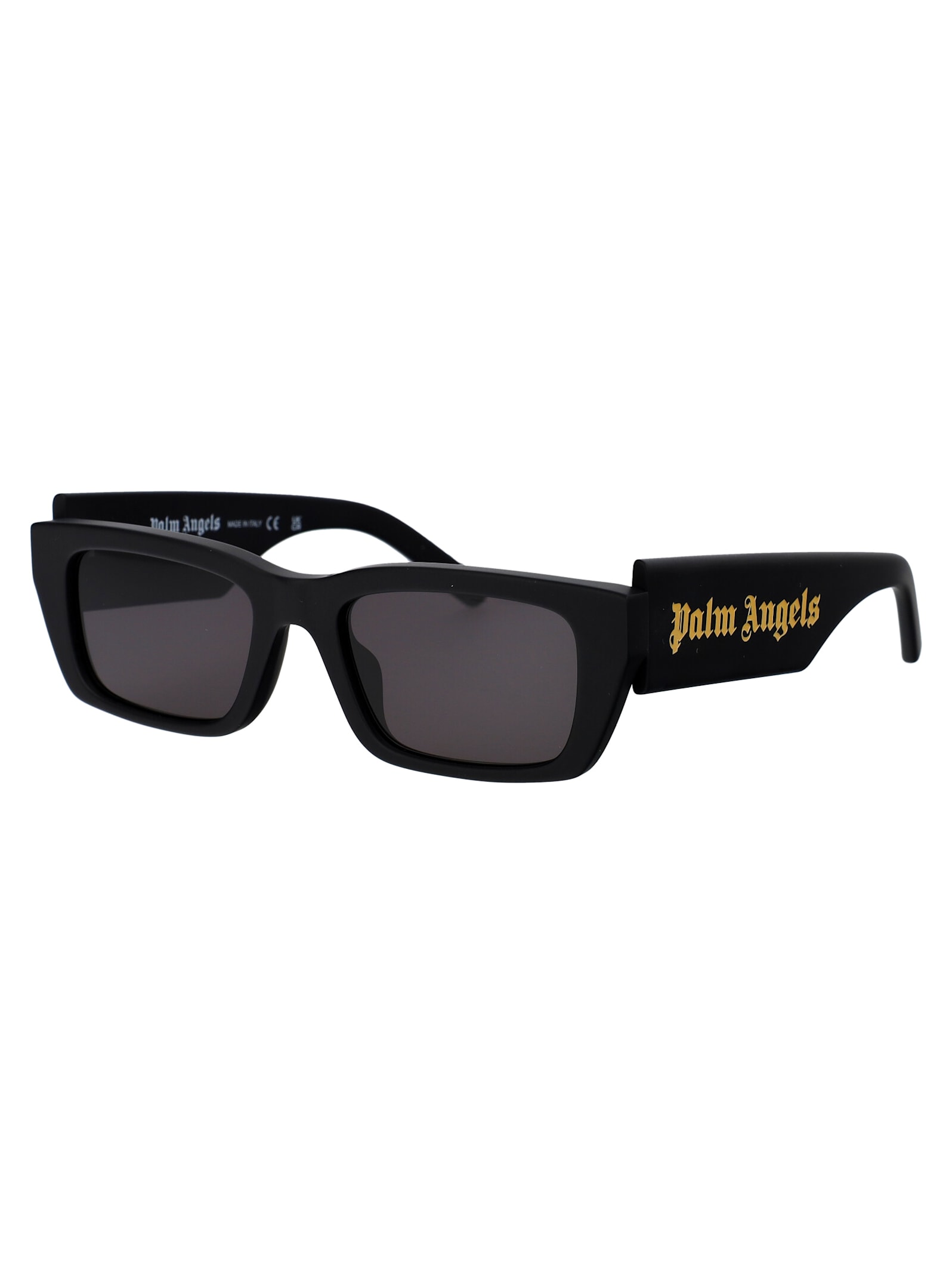 Shop Palm Angels Palm Sunglasses In 1407 Matt Black