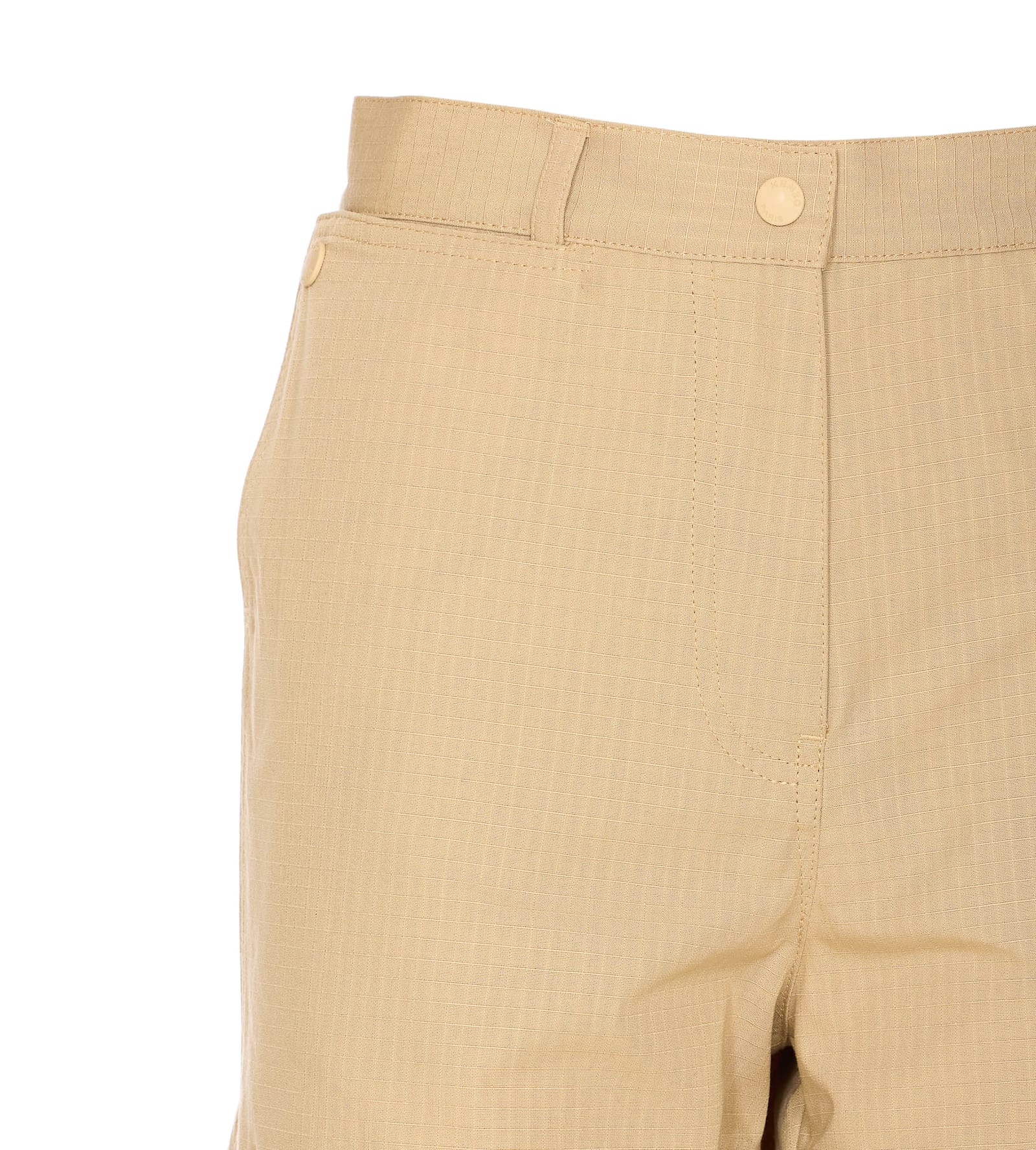 Kenzo Cargo Style Wide Leg Trousers With Pockets In Beige